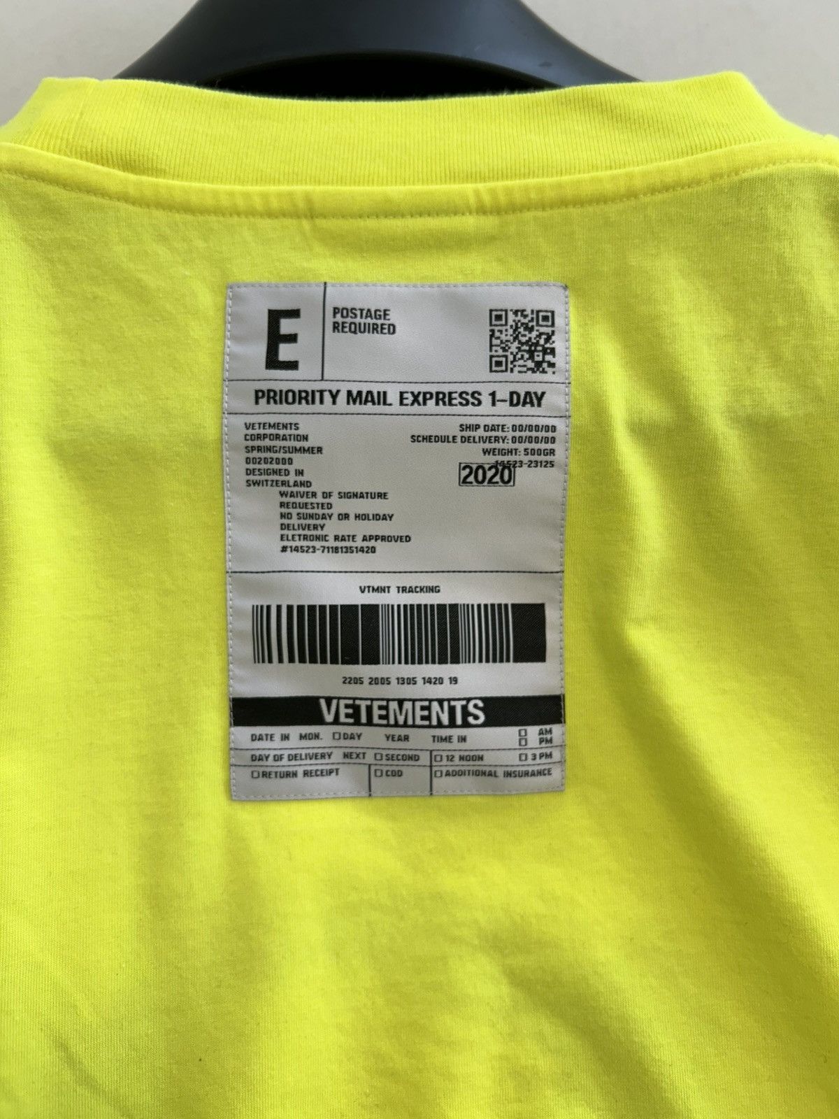 Vetements SS2020 Anarchy T-Shirt Neon Yellow Size US M / EU 48-50 / 2 - 10 Thumbnail