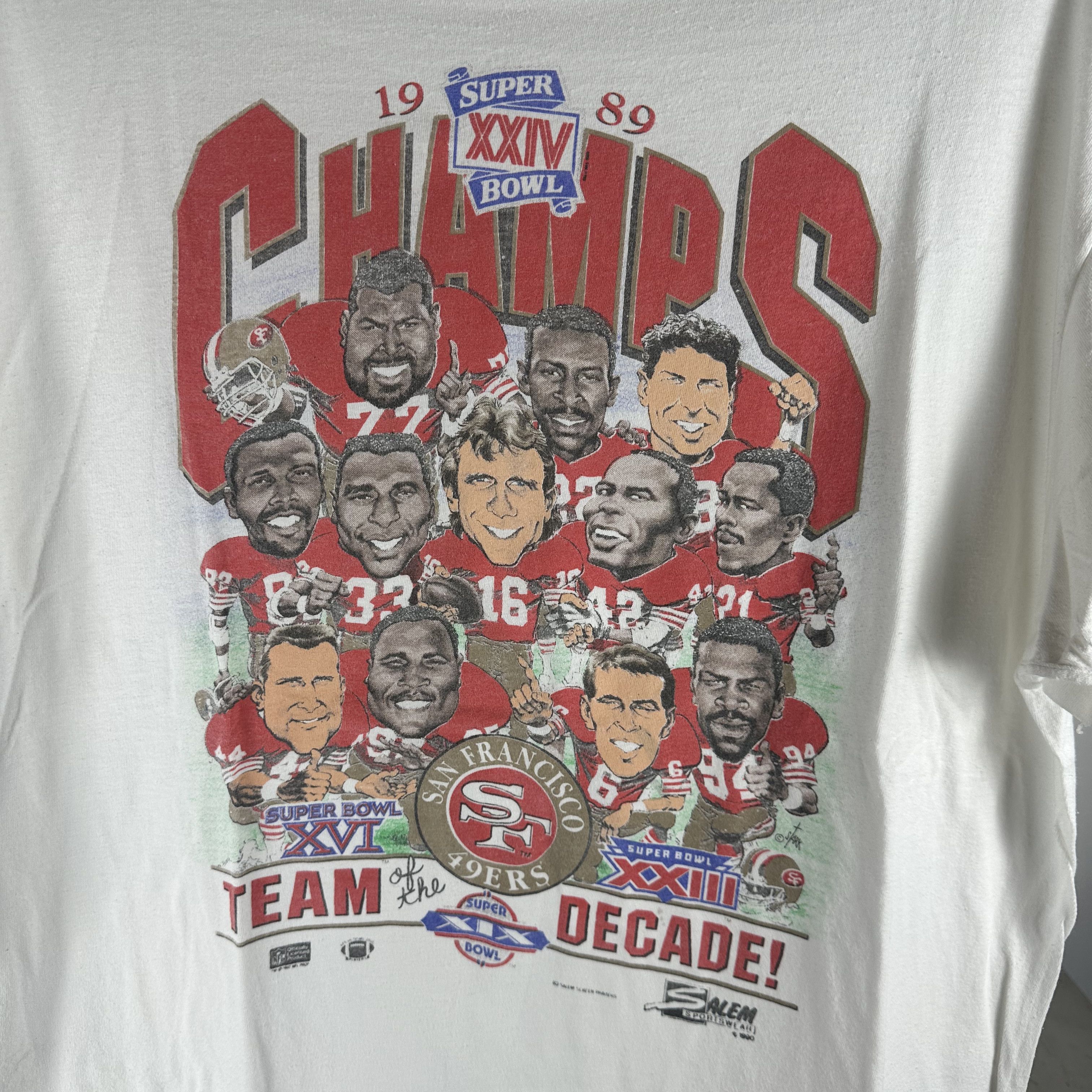Vintage ​1989 San Francisco 49ers Team of the Decade NFL Tee Size US XL / EU 56 / 4 - 2 Thumbnail
