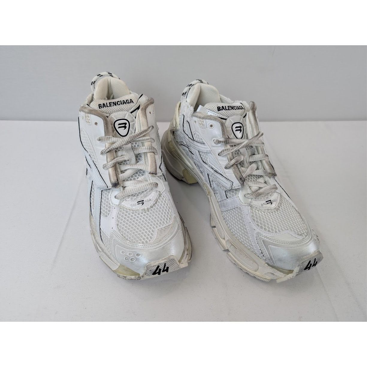 Balenciaga o1rshd1 Monocolor Runners in White Size US 11 / EU 44 - 7 Thumbnail