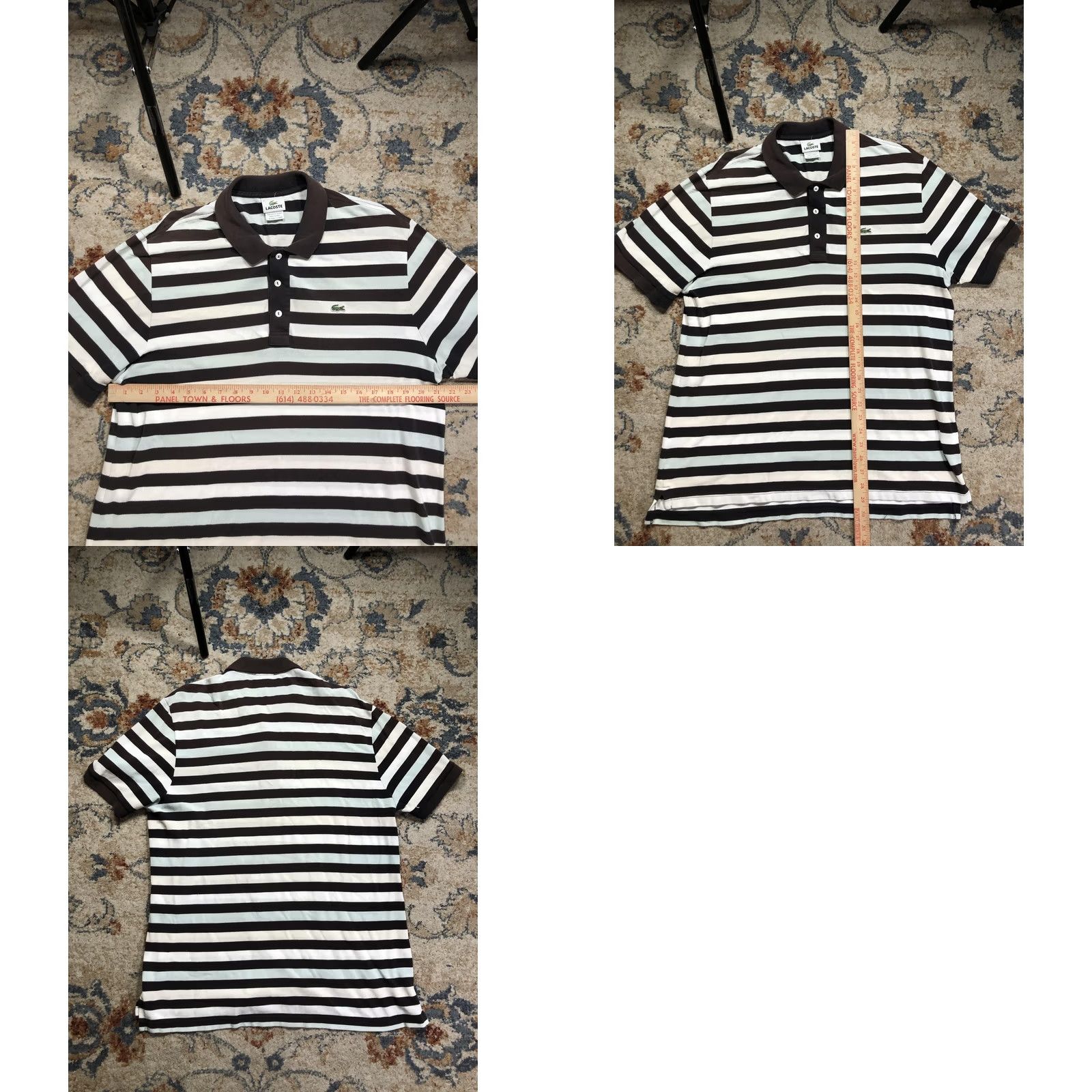Lacoste Lacoste Polo Shirt Mens 2XL Multicolor Stripe Pique Slim Classic Collar Crocodile Logo Shirt Size US XXL / EU 58 / 5 - 8 Thumbnail