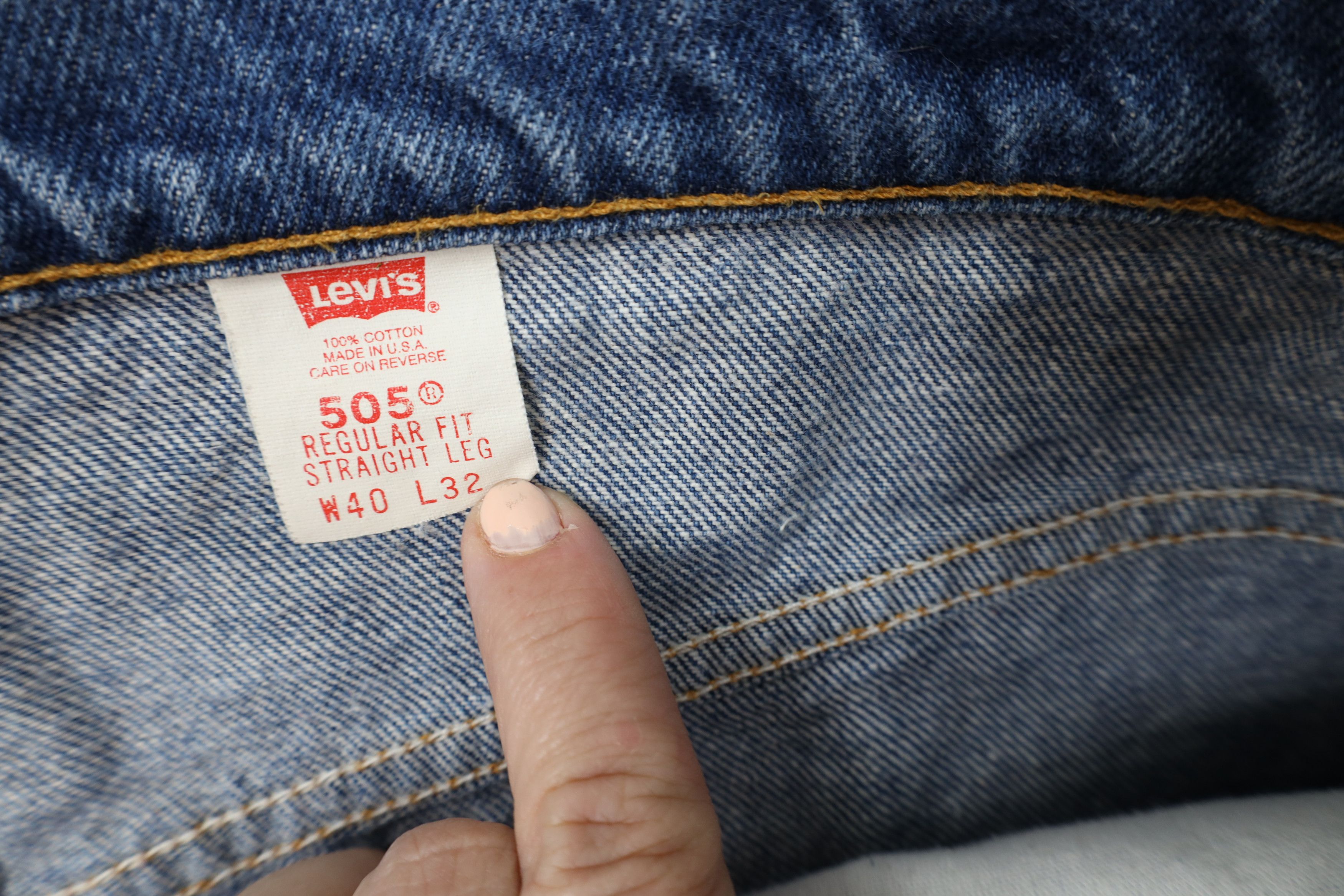 Levi's Vintage 90s Levis 505 Straight Leg Denim Jeans USA Blue Size US 40 / EU 56 - 8 Thumbnail