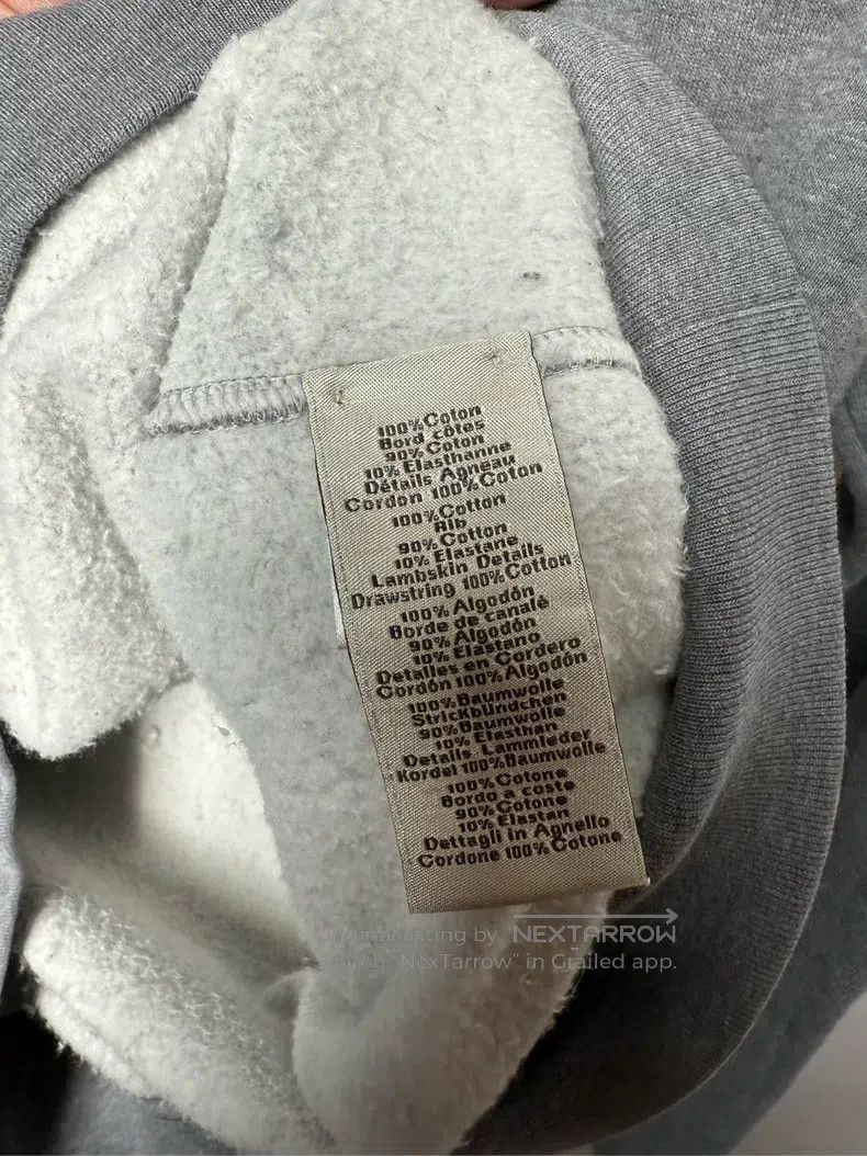 Hermes Hermes Gray classic leather-patched sweatshirt Size US L / EU 52-54 / 3 - 5 Thumbnail