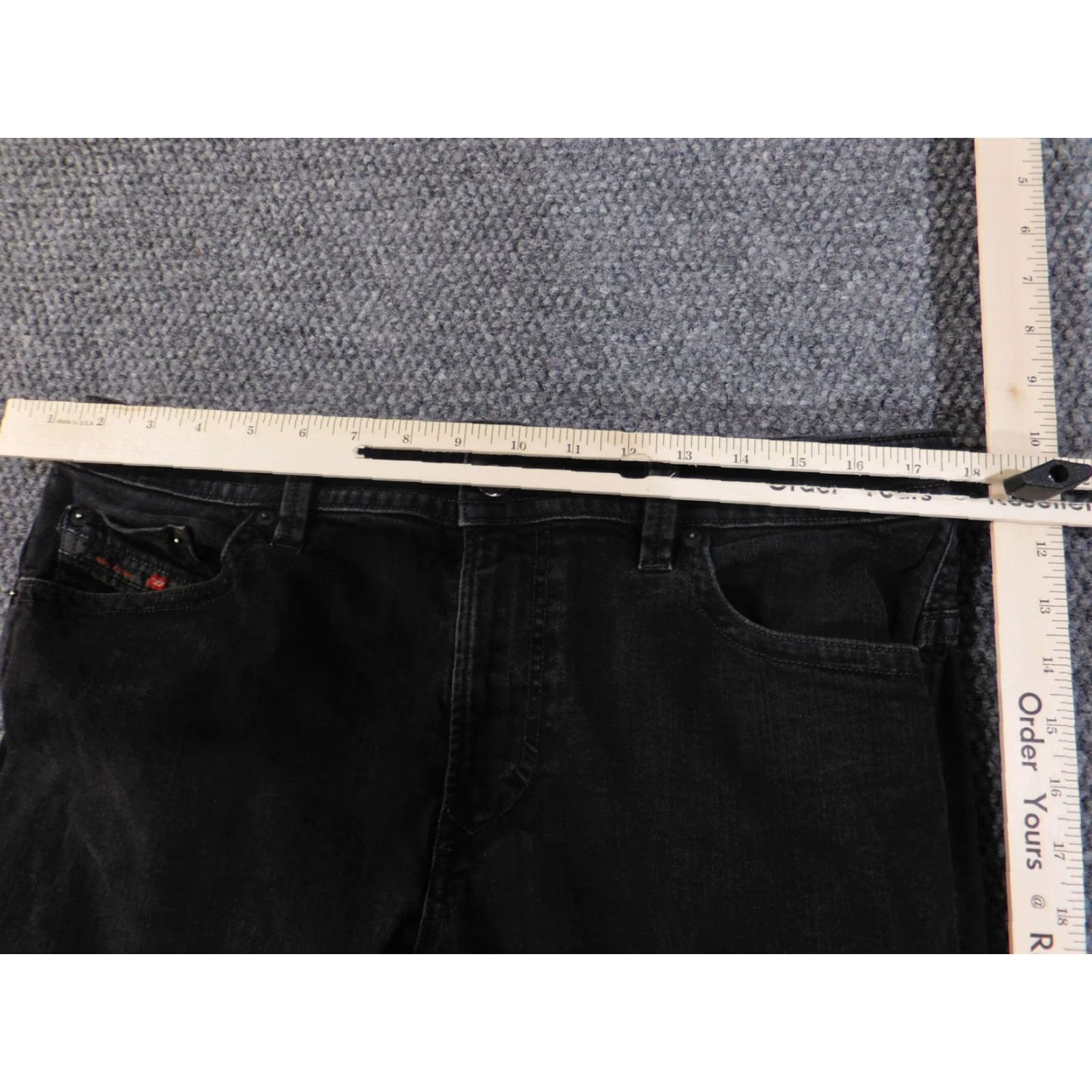 Diesel Diesel Thavar Jeans Mens 34x32 Black Distressed Slim Skinny Denim Cotton Spandex Made USA Pants Size US 34 / EU 50 - 5 Thumbnail