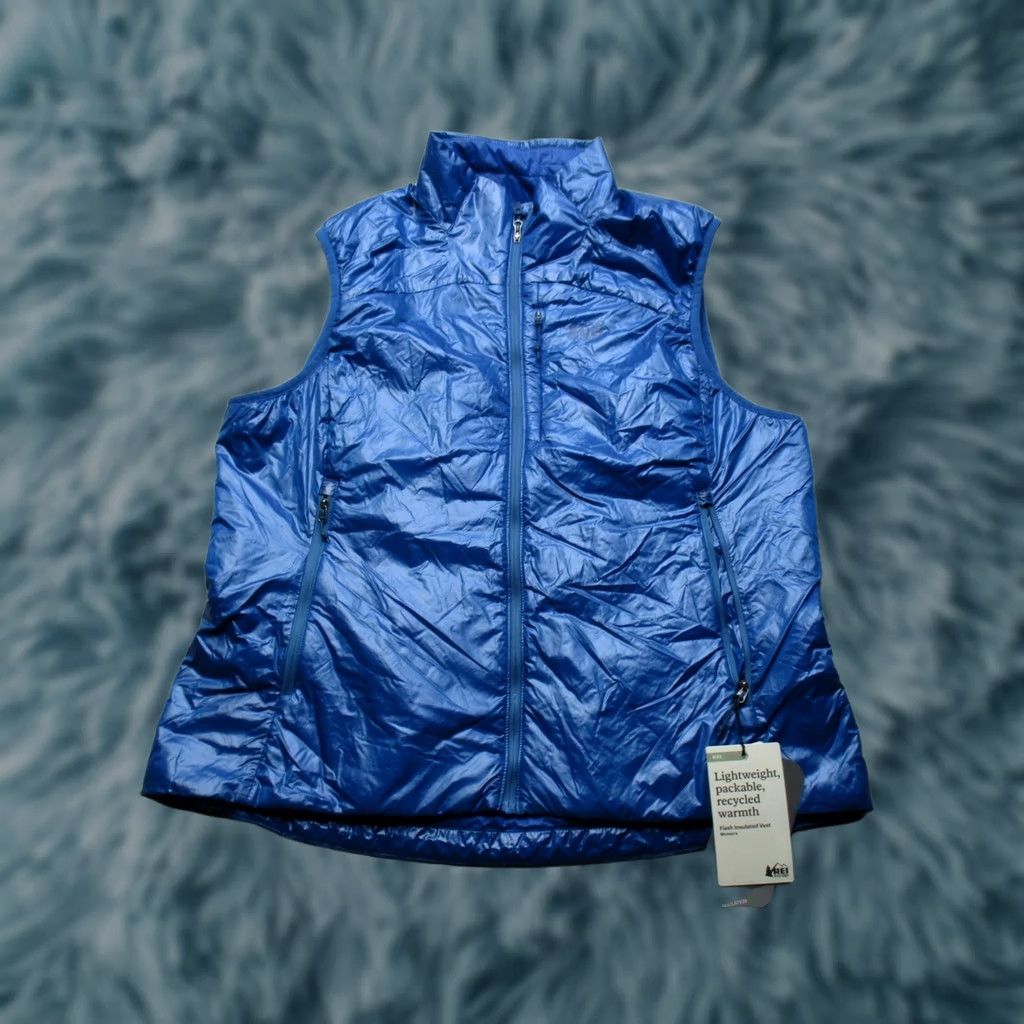 Vintage REI Co-op Flash Insulated Vest Womens XL Deep Marine Blue PrimaLoft Packable Size XL / US 12-14 / IT 48-50 - 1 Thumbnail
