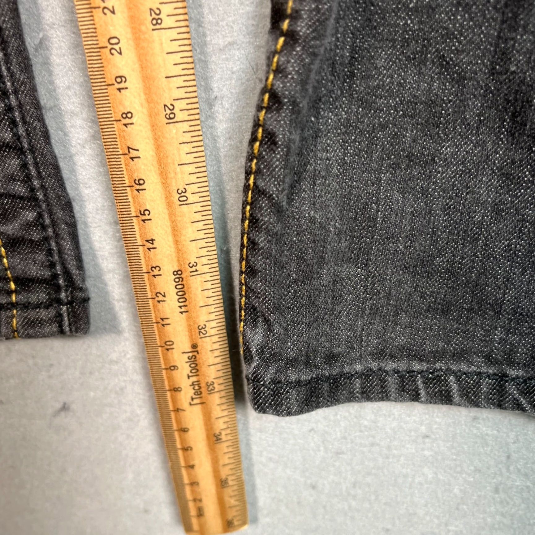 Akademiks AKADEMIKS Womens Jeans Bootcut Embroidered Black Yellow Size 28 Denim 5-Pocket Rise Low Inseam 34 Size 28" / US 6 / IT 42 - 7 Thumbnail