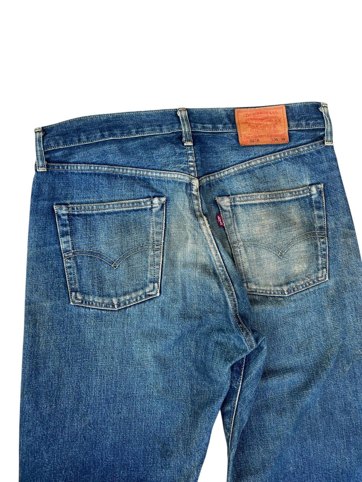 Levi's VTG 1994 Levi’s 503B XX Big E Dirty Mud Denim Selvedge Jeans Size US 34 / EU 50 - 11 Thumbnail
