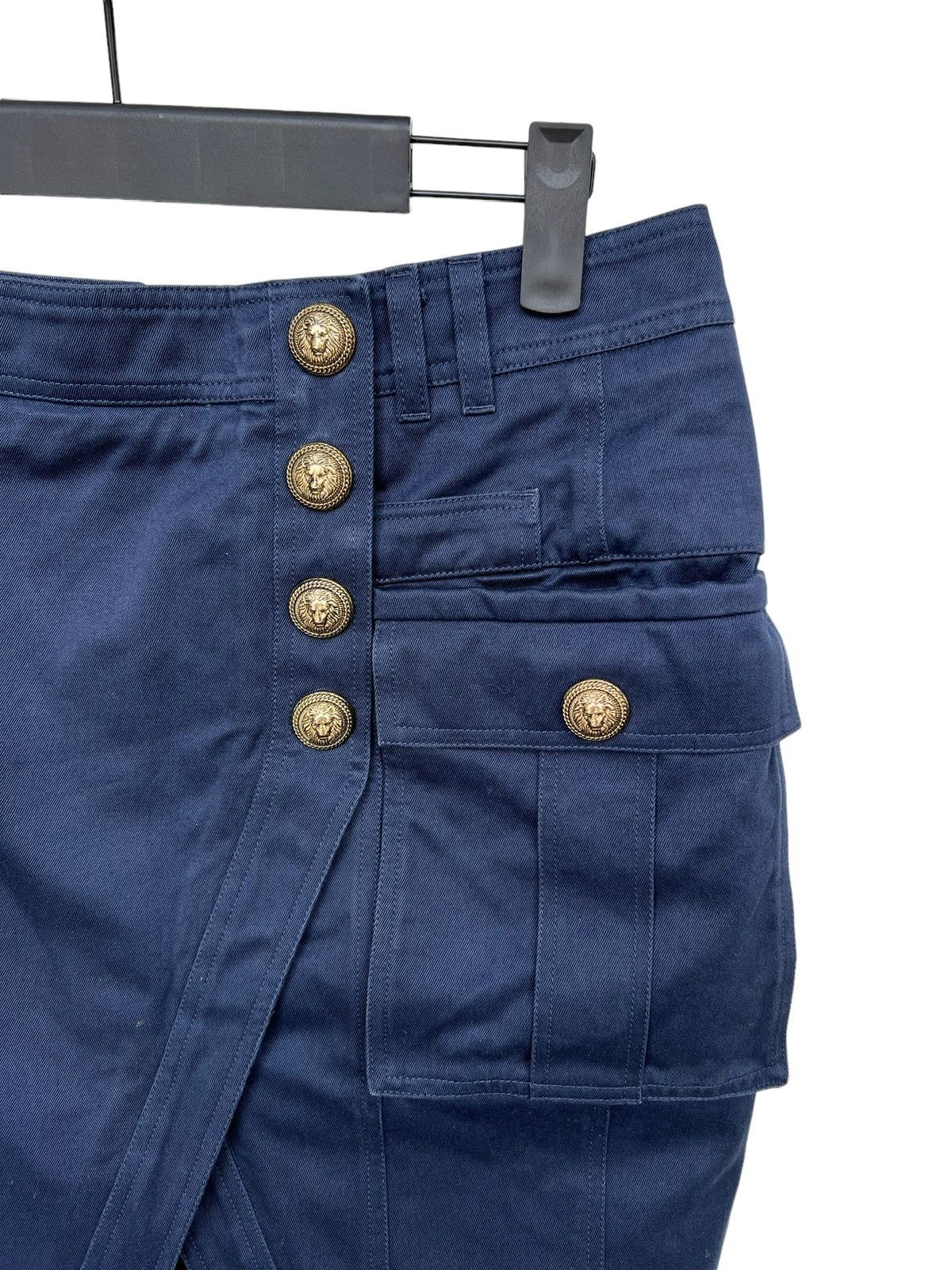 Balmain Balmain Denim Logo Buttons Skirt Sz 42IT/6US Size 30" / US 8 / IT 44 - 3 Thumbnail