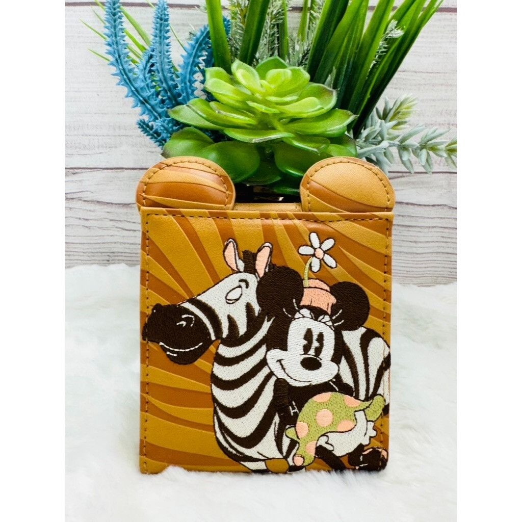 Disney Loungefly Disney Minnie Mouse Zebra Safari Brown Small Zippe Size ONE SIZE - 2 Thumbnail