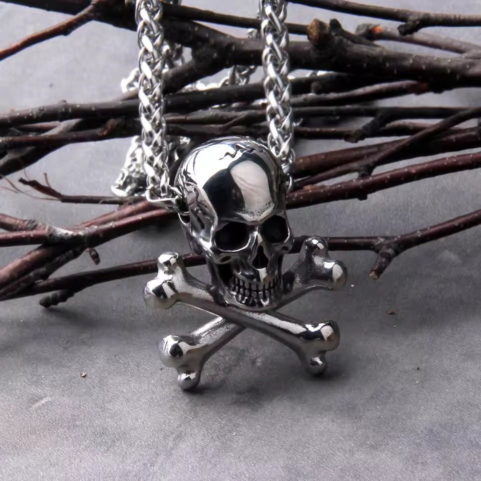 Jewelry Goth Skull Pendant Necklace Size ONE SIZE - 11 Thumbnail