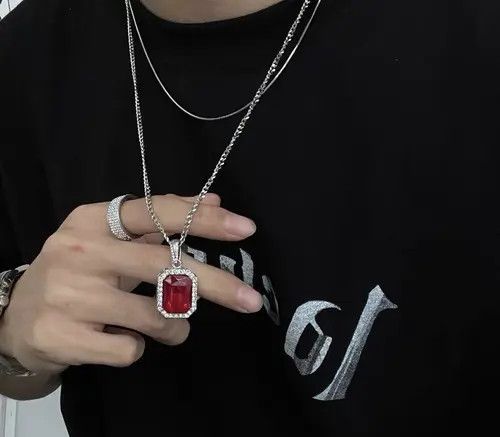 Vintage Vintage ruby necklace Size ONE SIZE - 4 Thumbnail