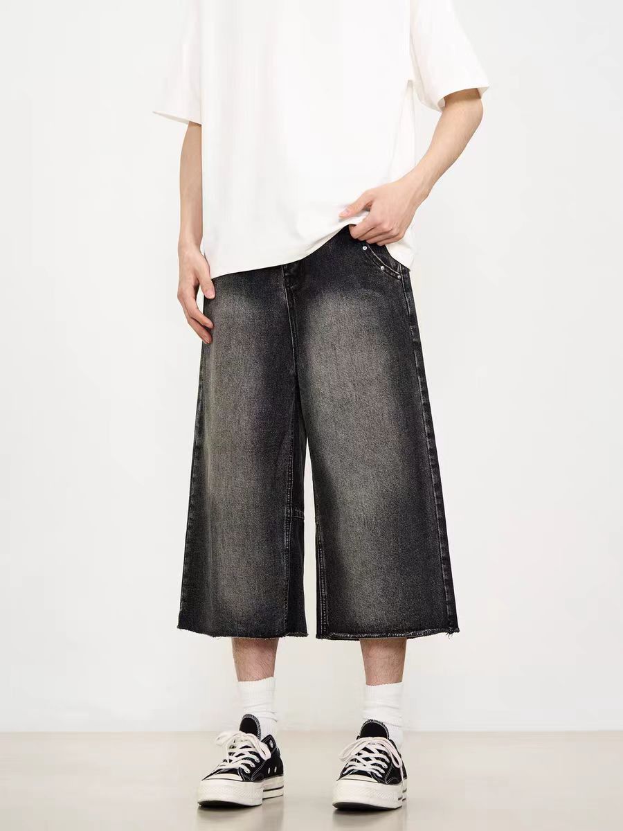 Japanese Brand × Vintage baggy washed retro studded denim shorts Size US 30 / EU 46 - 2 Thumbnail