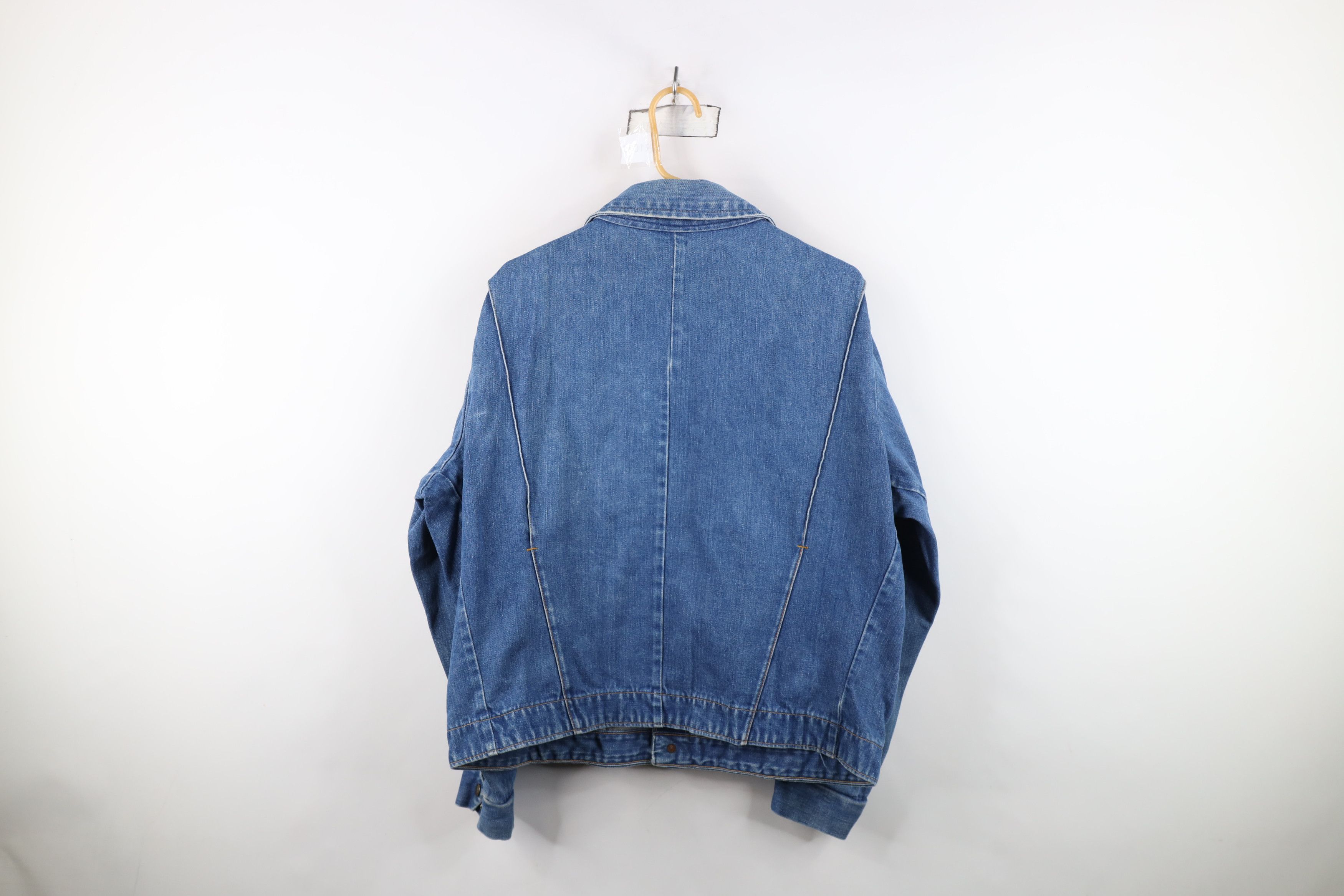 Vintage Vintage 70s Streetwear Western Denim Jean Trucker Jacket USA Size US XL / EU 56 / 4 - 14 Thumbnail