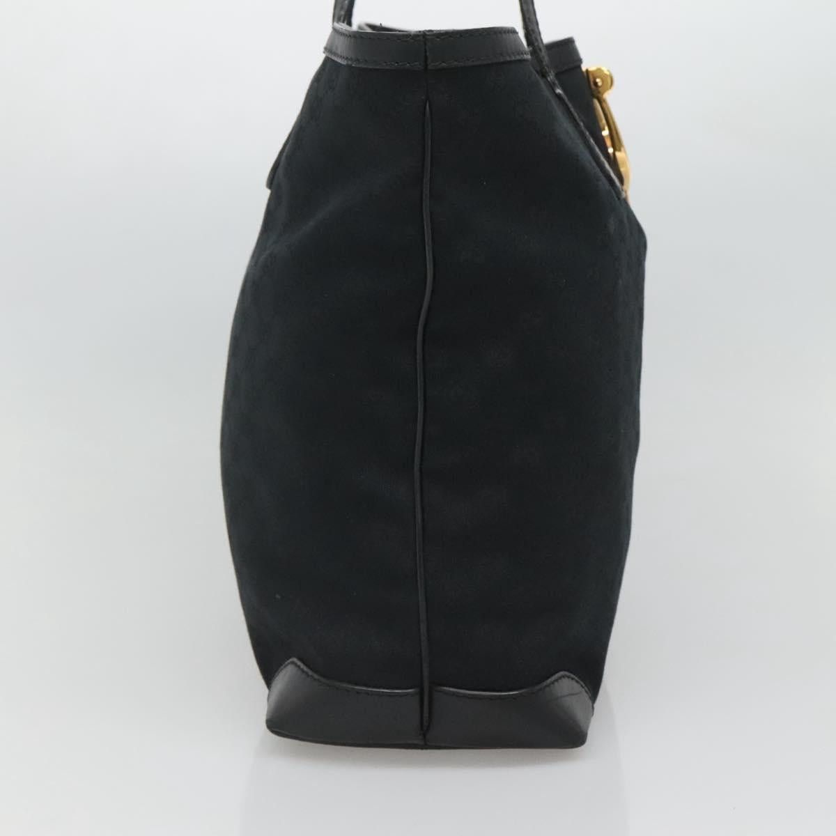 Gucci GUCCI GG Canvas Tote Bag Black Gold Size ONE SIZE - 4 Thumbnail