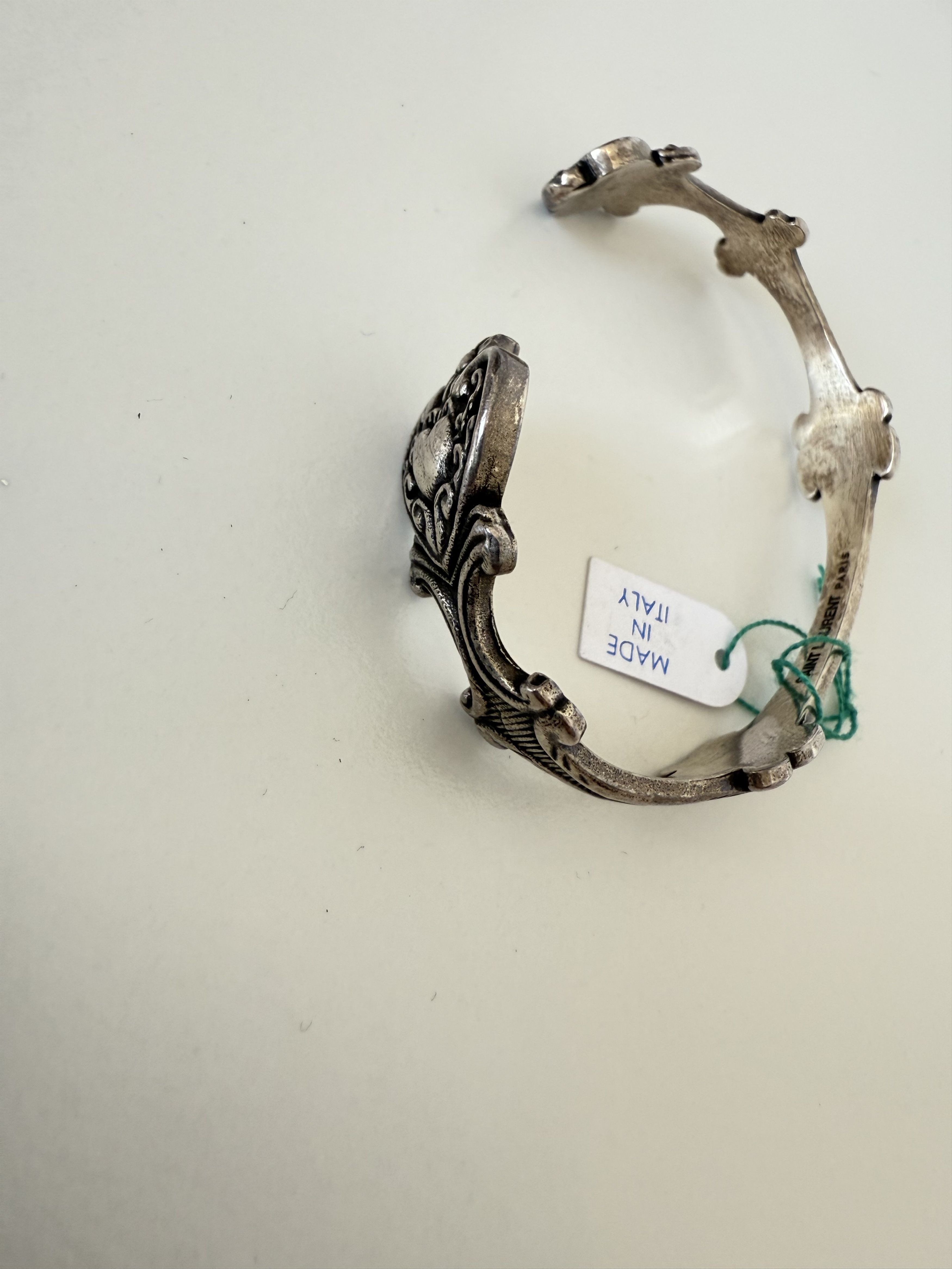 Saint Laurent Paris Saint Laurent Elastic Heart bracelet in Metal