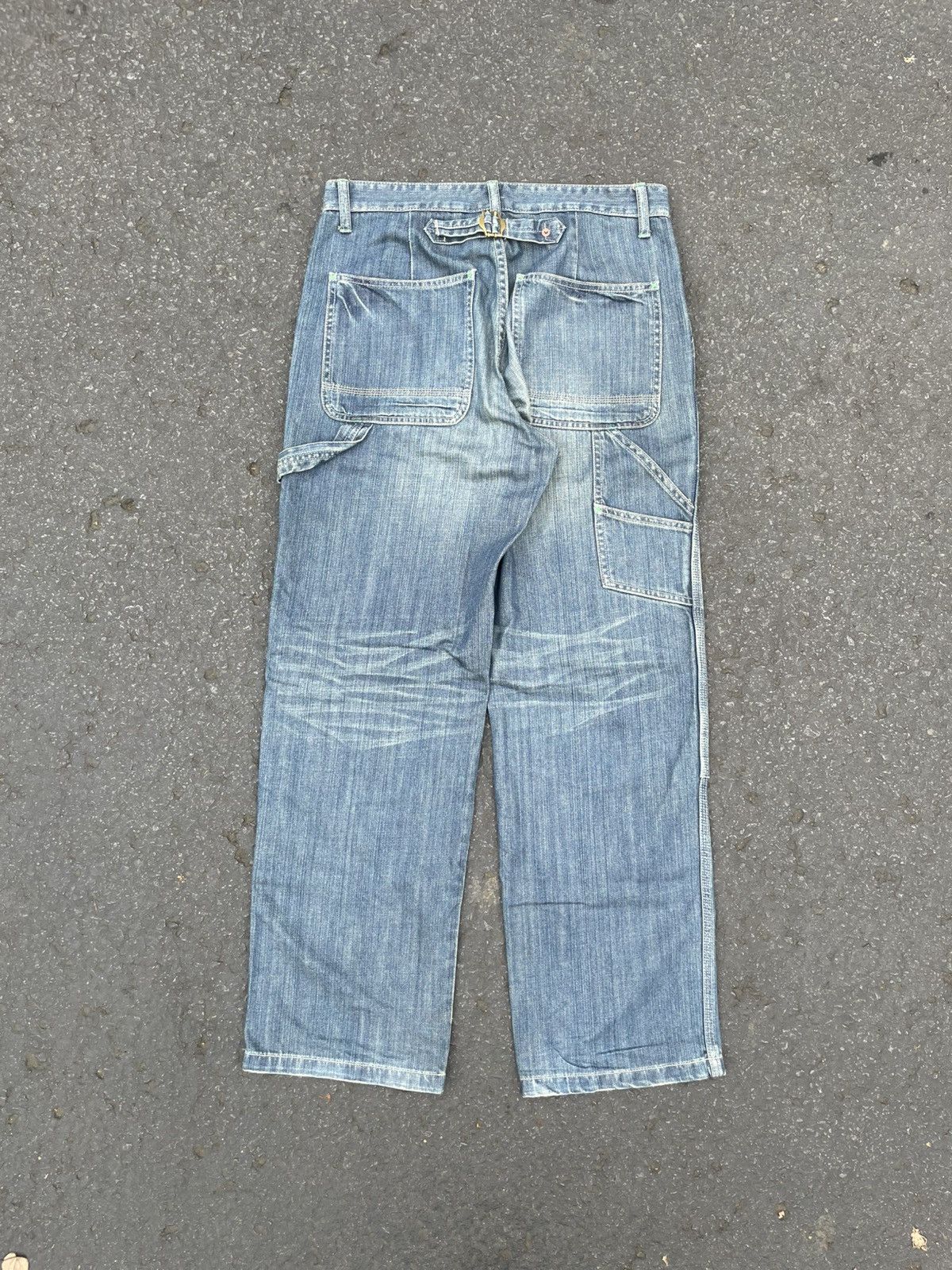 Japanese Brand Buckle back vintage double knee denim Size US 30 / EU 46 - 1 Thumbnail