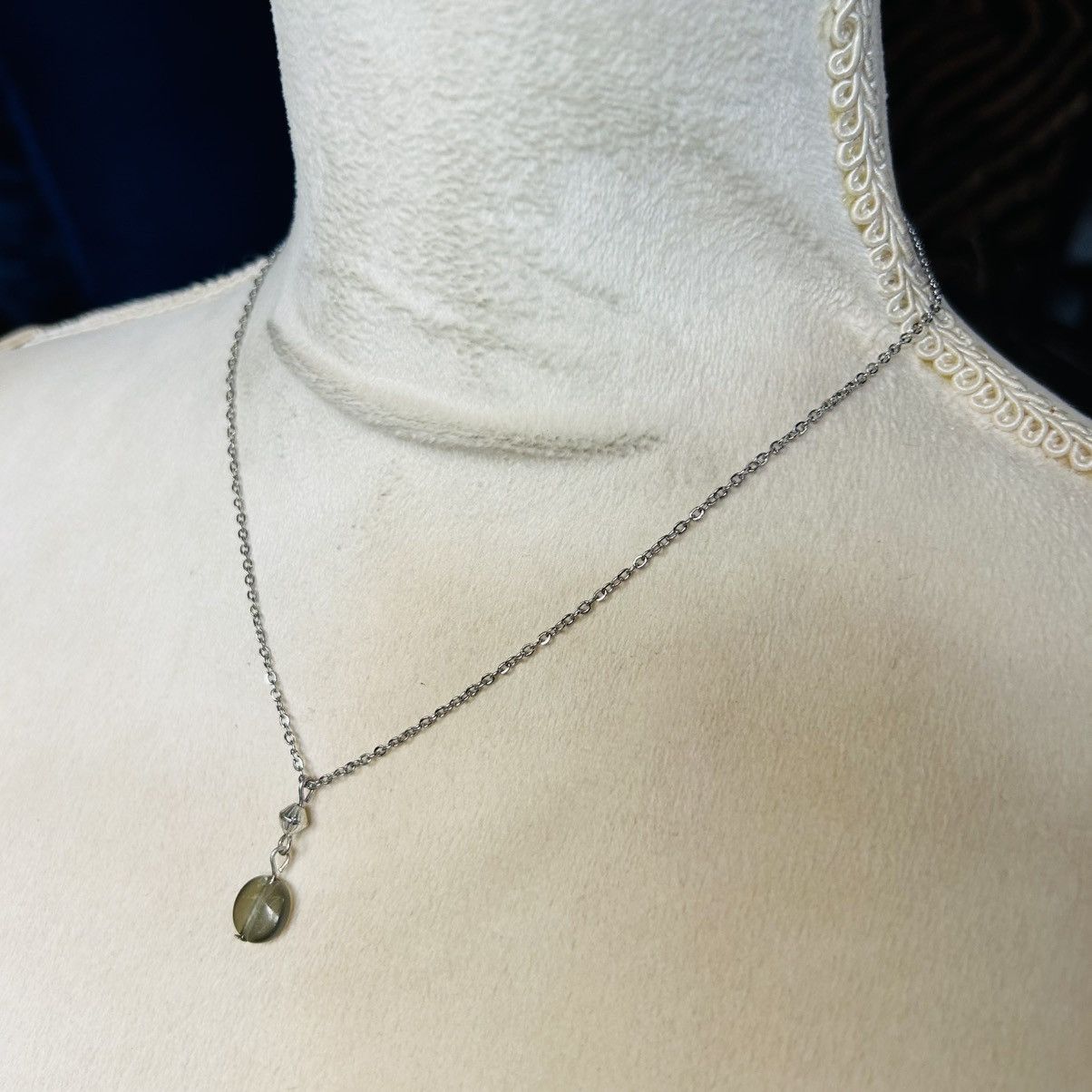Handmade Handcrafted vintage smoky quartz pendant on chain necklace Size ONE SIZE - 4 Thumbnail