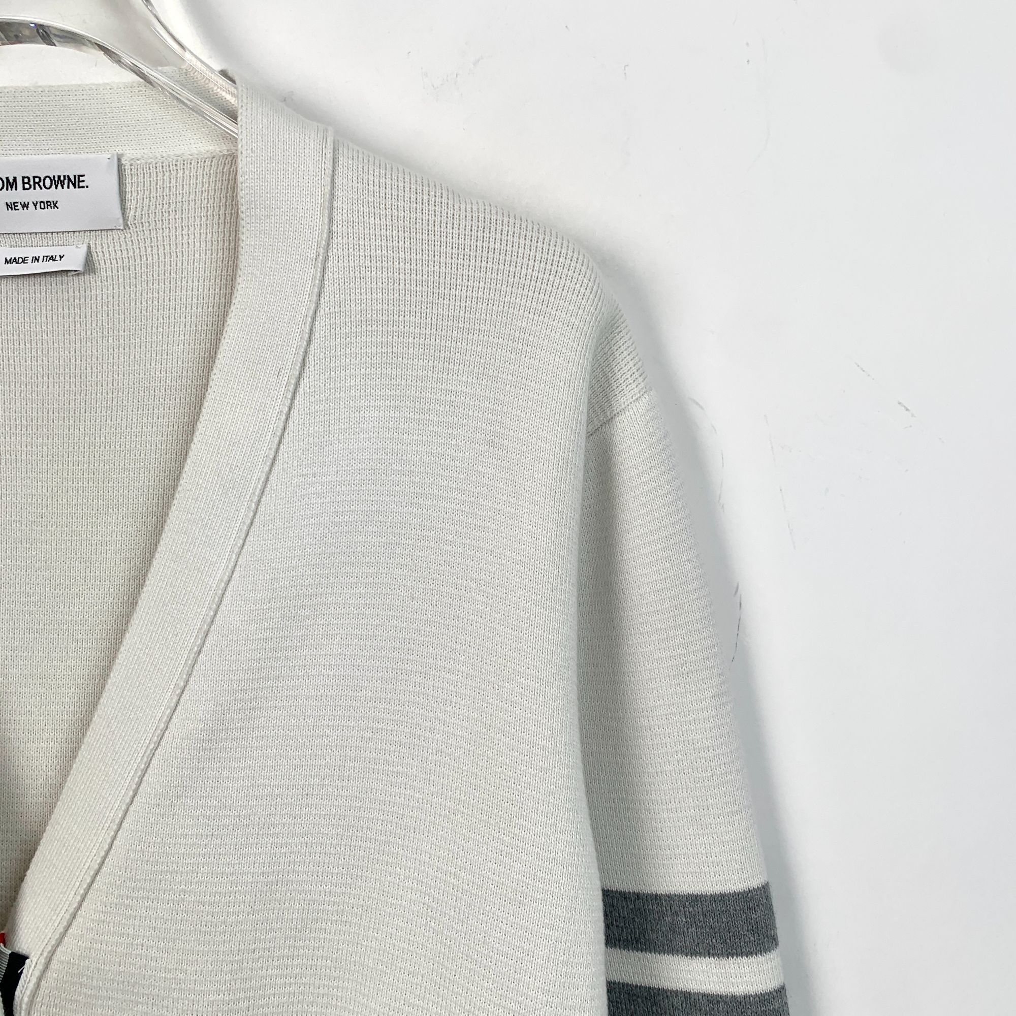 Thom Browne Thom Browne V-Neck Cardigan Sweater With Striped Sleeve Mens Size M / US 6-8 / IT 42-44 - 3 Thumbnail