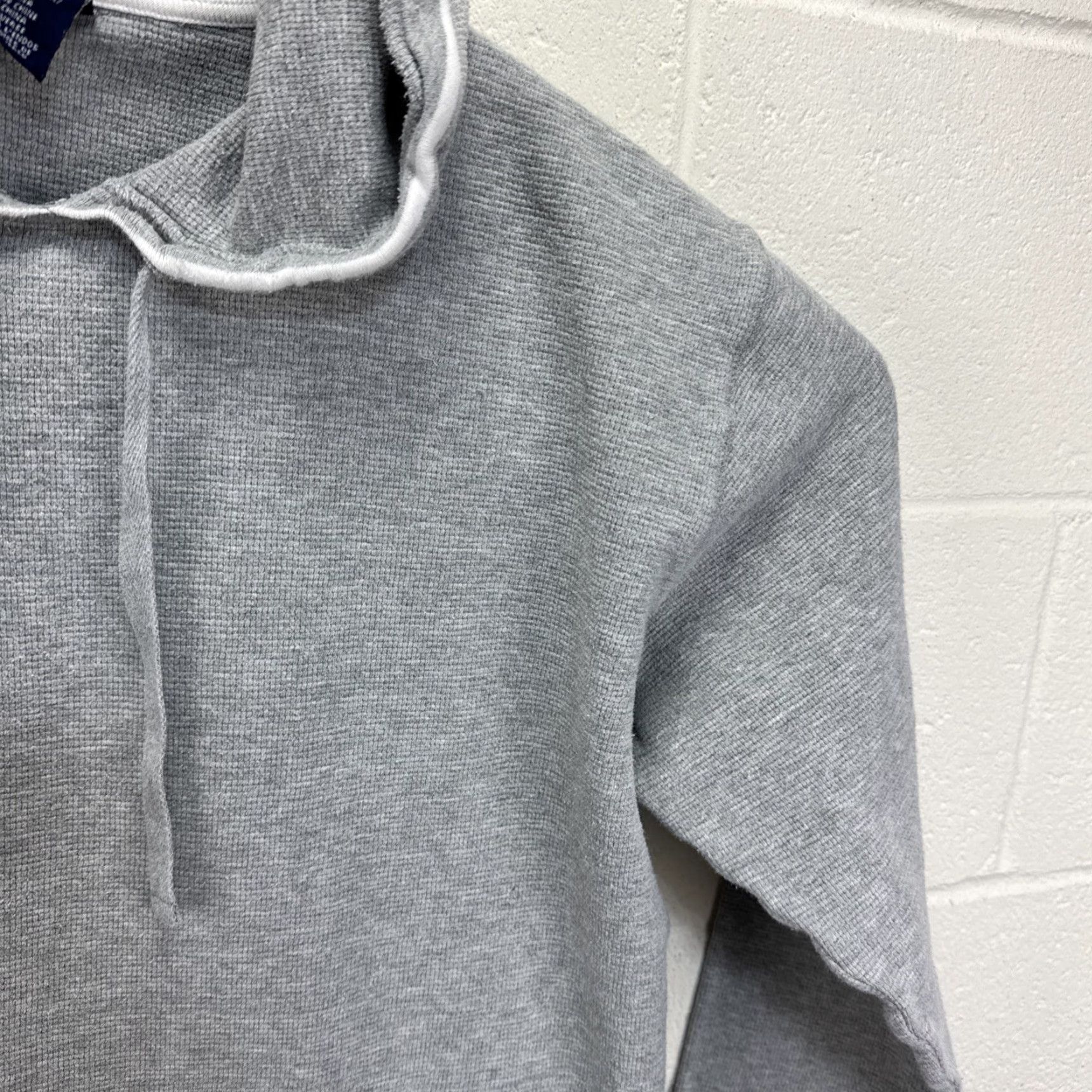 Polo Ralph Lauren Polo Ralph Lauren Sleepwear Hoodie Waffle Knit Thermal Long Sleeve Gray Large Mens Size US L / EU 52-54 / 3 - 7 Thumbnail