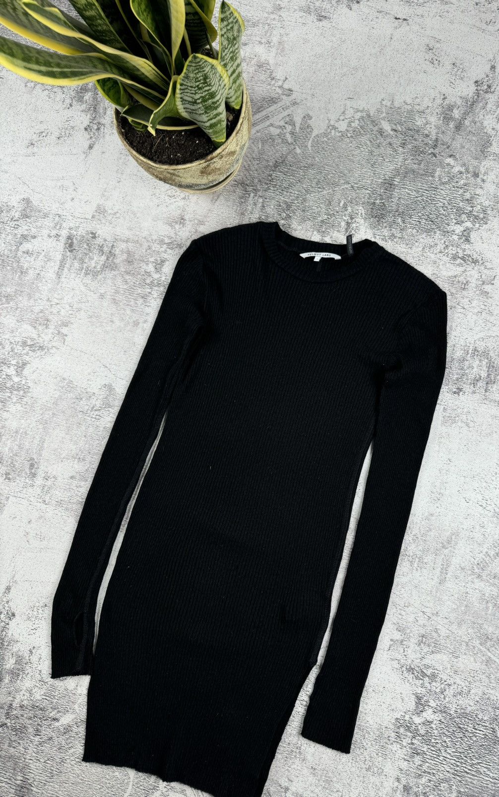 Helmut Lang Helmut Lang Designer Stretch Knited Dress Longsleeve Top Size S / US 4 / IT 40 - 3 Thumbnail