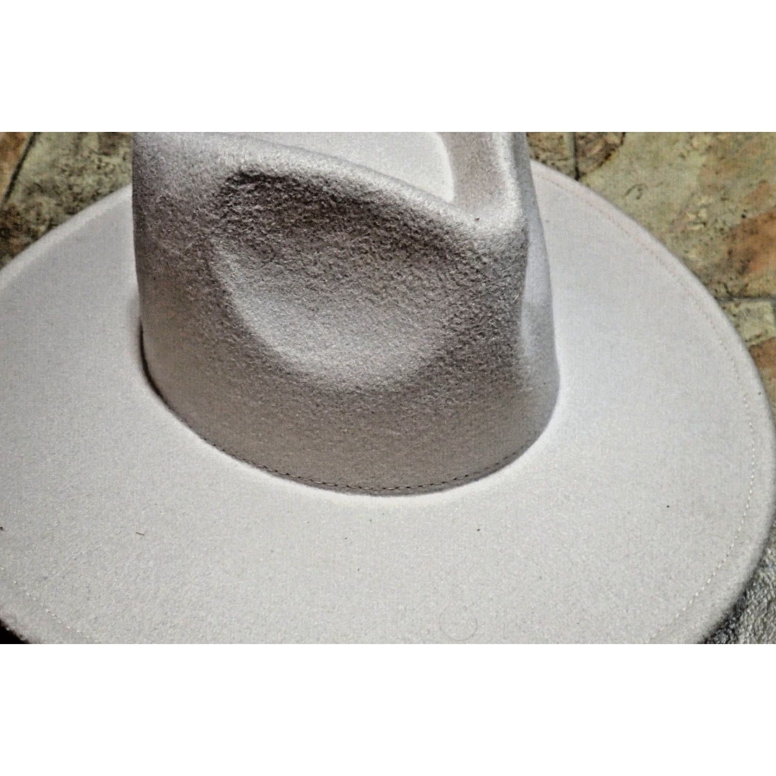 FELT Vegan Felt Fedora Rancher Creamy Ivory Western Hat Adult Unisex One Size Size ONE SIZE - 5 Thumbnail
