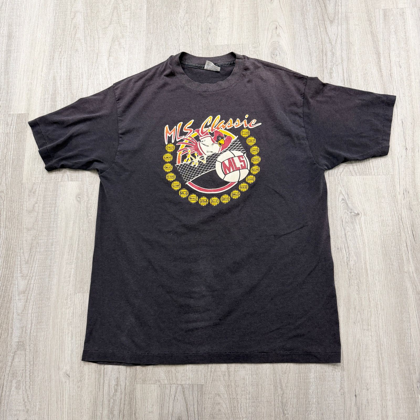 Vintage Vintage MLS Classic Shirt Men's Extra Large Black Faded 80s Size US XL / EU 56 / 4 - 2 Thumbnail