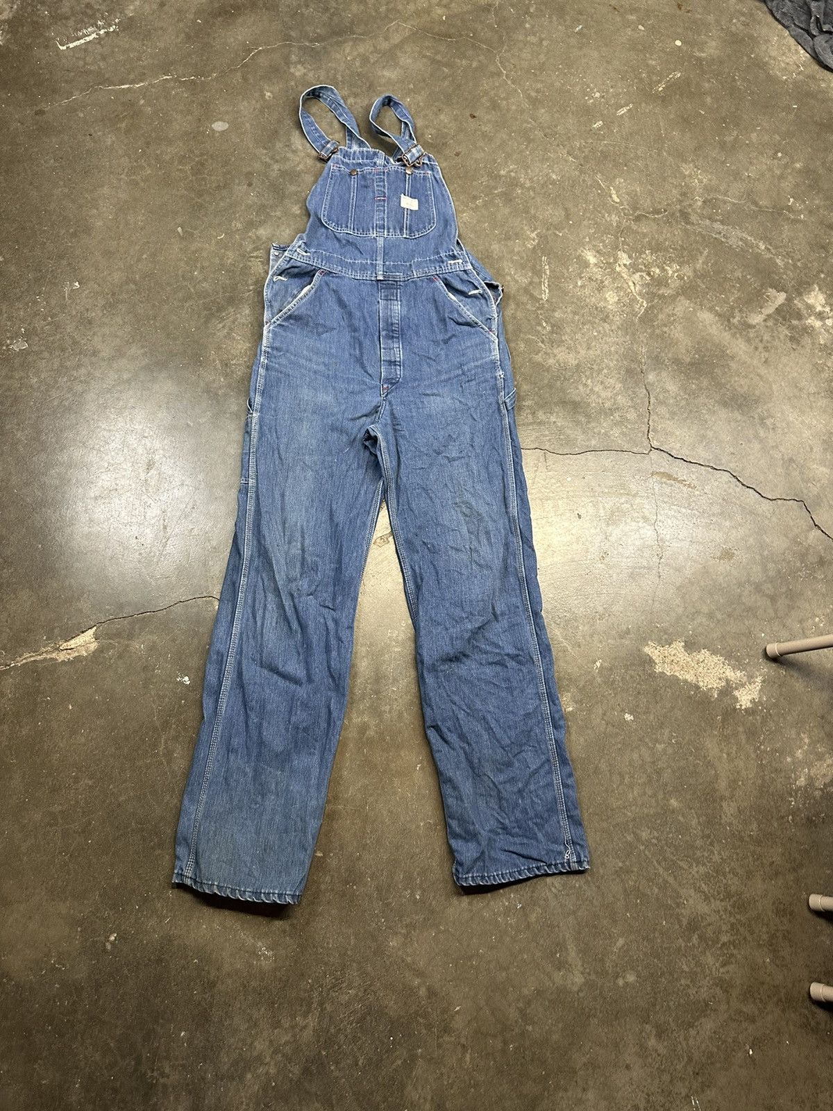 Vintage Vintage 60’s 70’s Big Mac JC Penney Denim Bib Overalls 32x35
