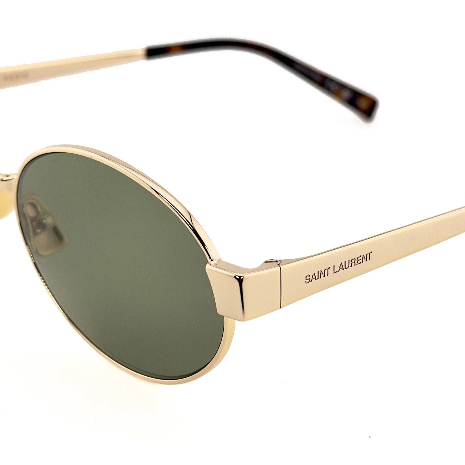 Saint Laurent Paris SAINT LAURENT SL 692 SL692 Gold Green Narrow Slim Oval 003 Size ONE SIZE - 7 Thumbnail