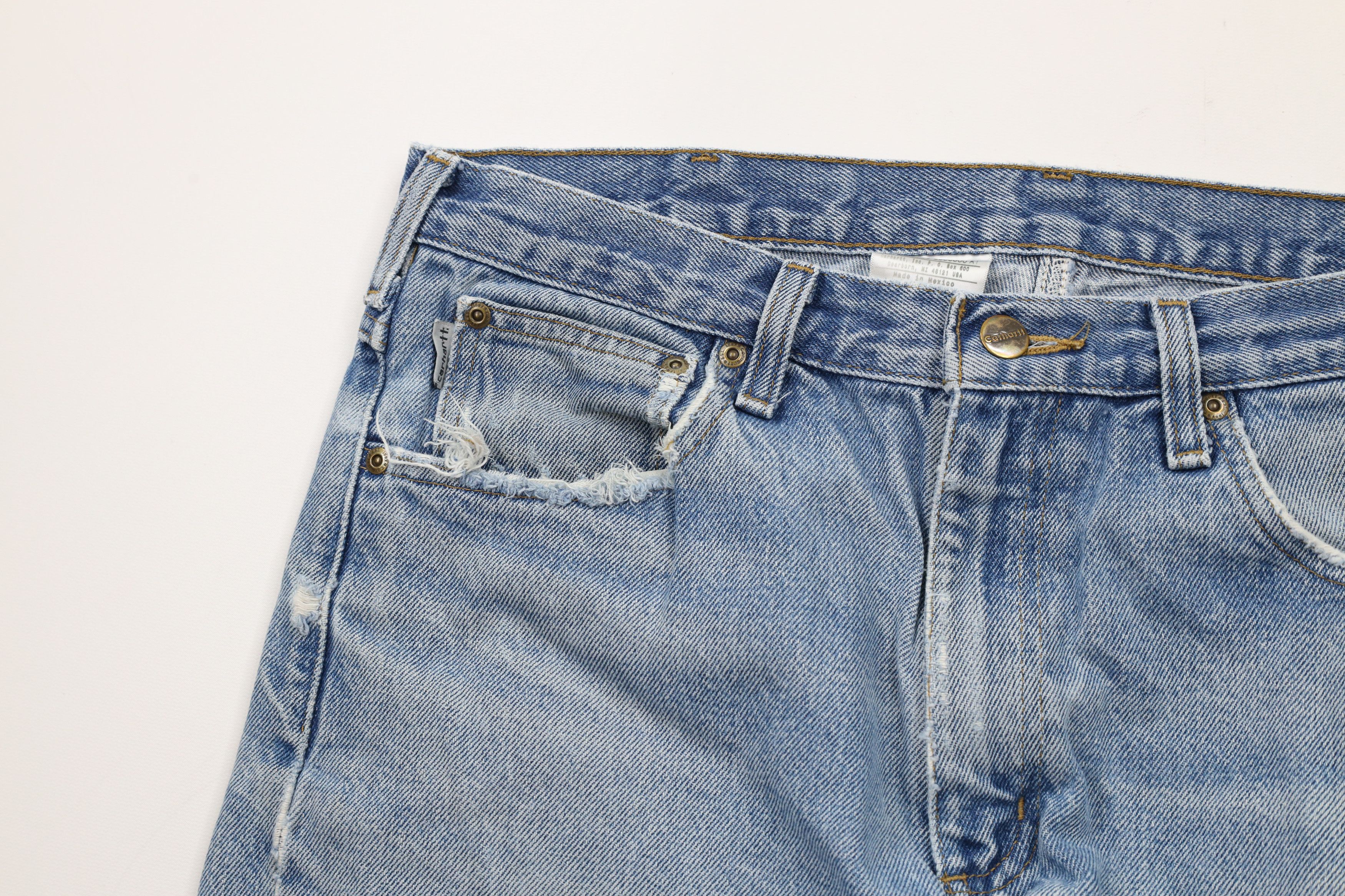 Carhartt × Vintage Vintage Carhartt Spell Out Traditional Fit Denim Jeans Blue Size US 34 / EU 50 - 9 Thumbnail