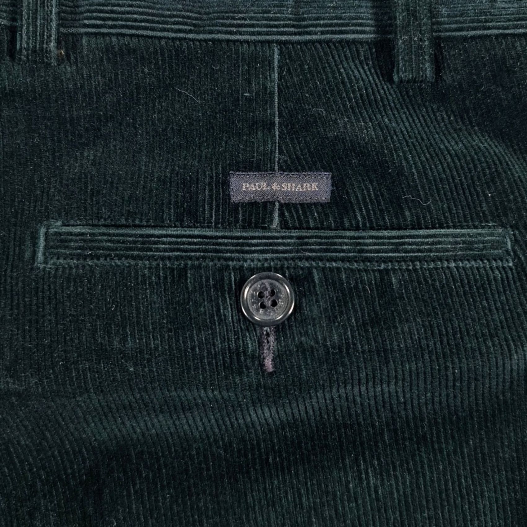 Paul & Shark Paul & Shark Trousers Mens W36 L29 Corduroy Cotton Regular Fit Straight Front Zipper Button Pockets Logo Blue 97% Cotton 3% Elastane Chino Casual Size US 36 / EU 52 - 8 Thumbnail
