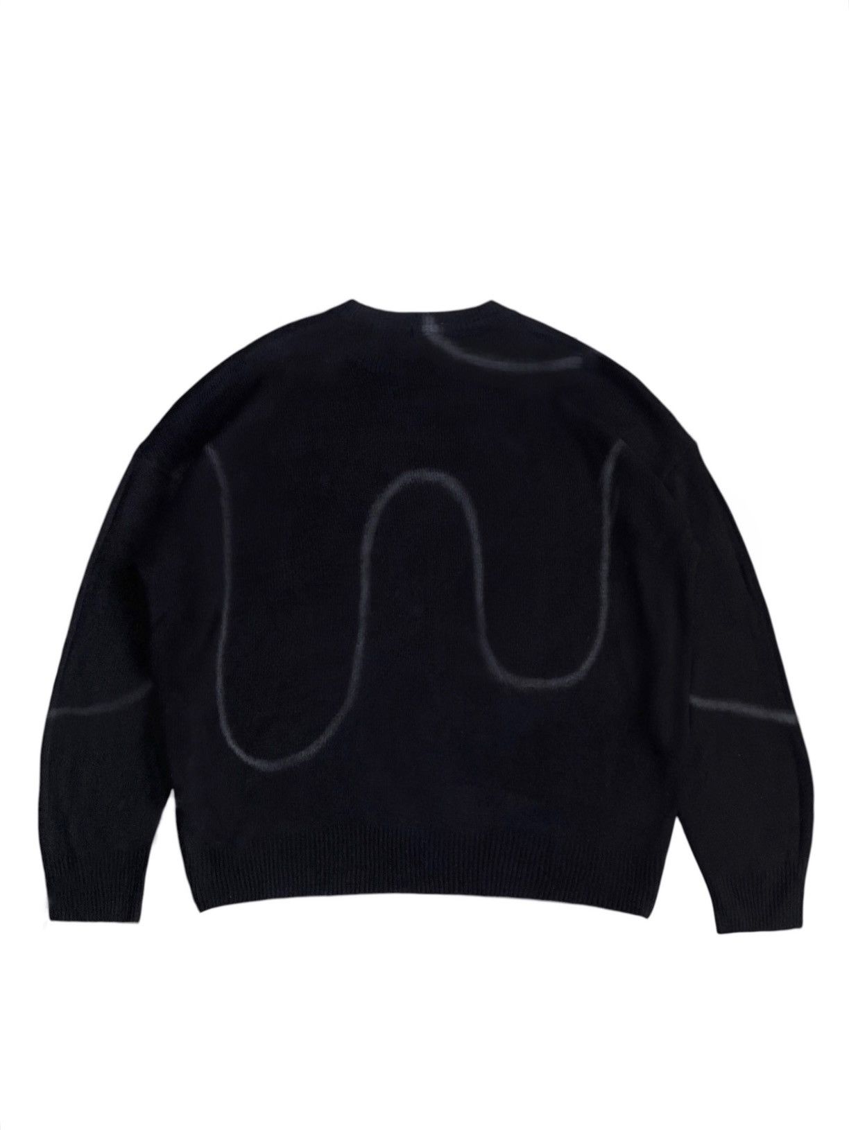 Vintage 3.14 oversize spray paint acrylic knitted sweater black knit Size US XL / EU 56 / 4 - 2 Thumbnail