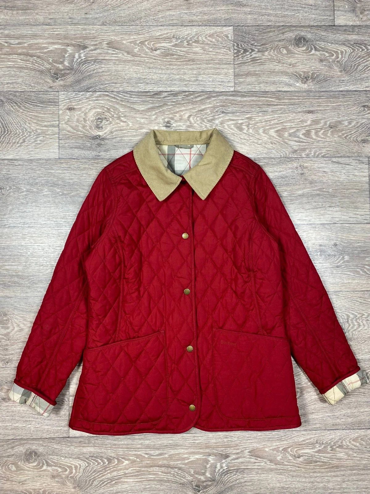 Barbour Barbour Women's Annandale Quilted Jacket Red Dress Tartan Size XL / US 12-14 / IT 48-50 - 1 Thumbnail