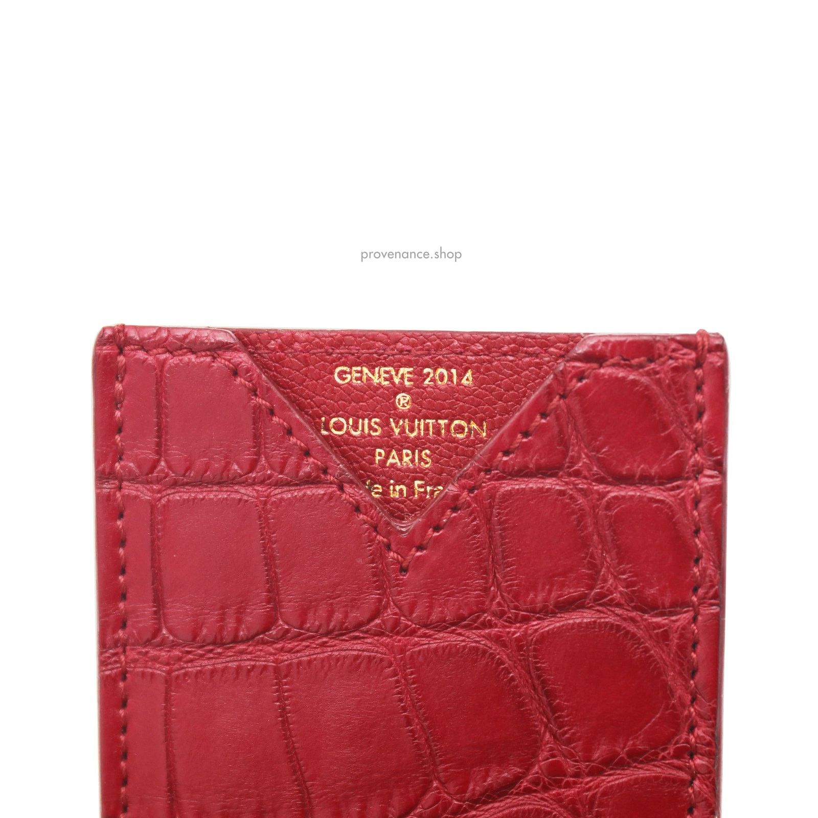 Louis Vuitton 🔴 Louis Vuitton Genève Card Wallet - Red Alligator Leather Size ONE SIZE - 6 Thumbnail