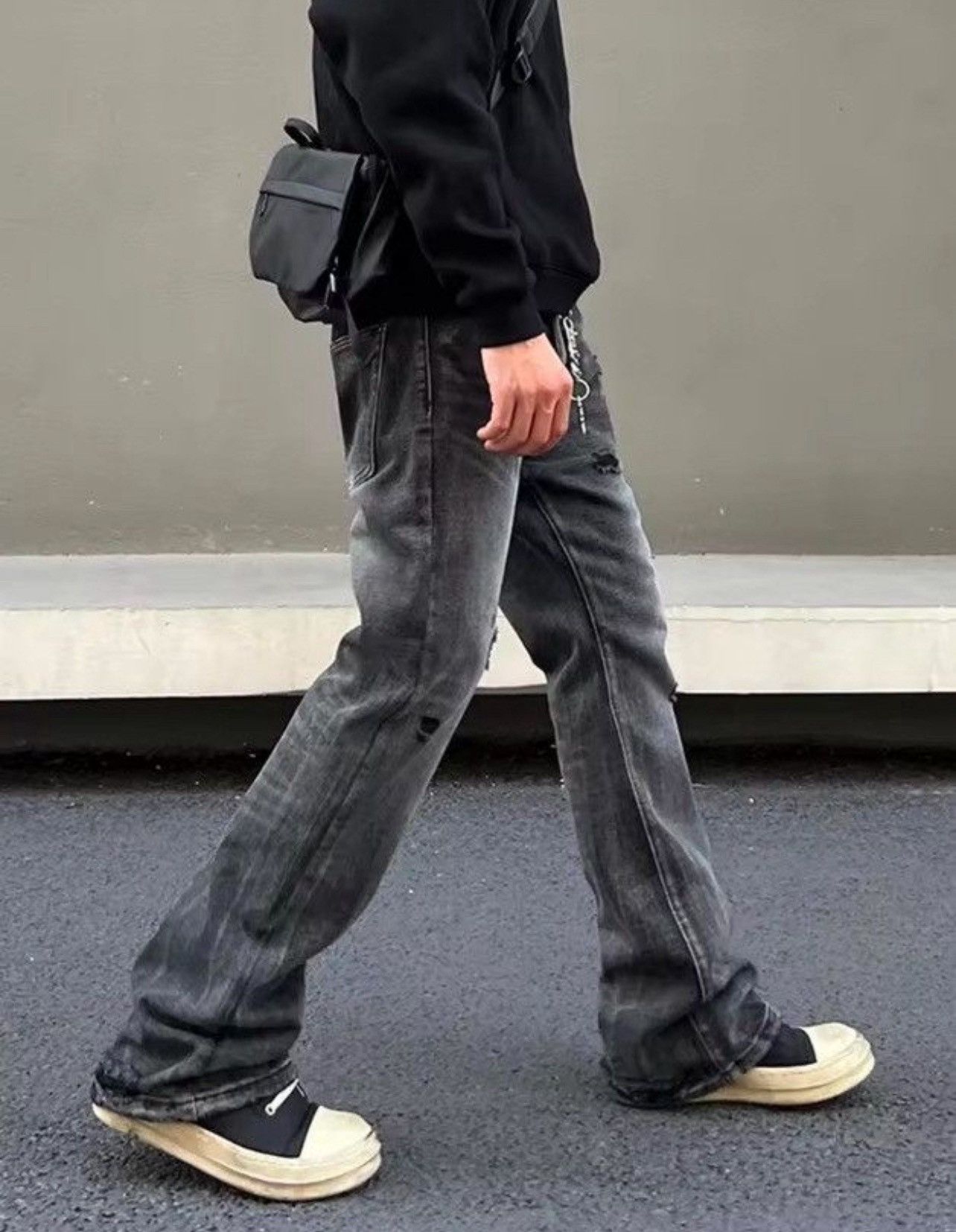 Japanese Brand × Jean Washed Stacked Jeans, Flared Jeans Size US 34 / EU 50 - 7 Thumbnail
