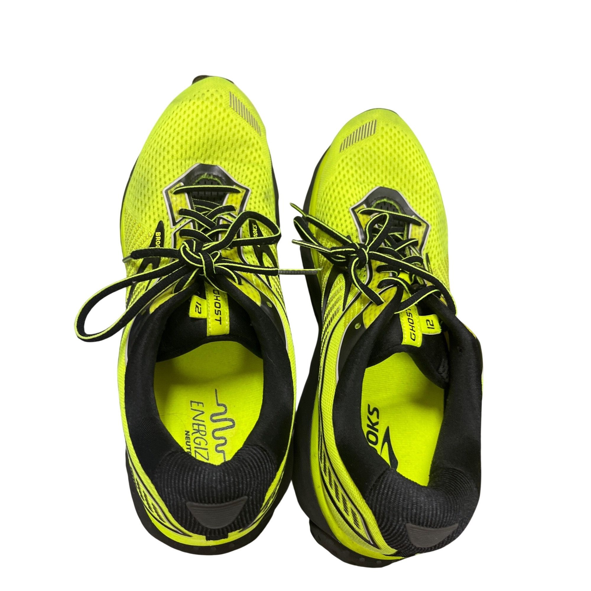 Brooks Brooks Ghost 12 mens yellow black walking running LT sneaker Size US 13 / EU 46 - 13 Thumbnail
