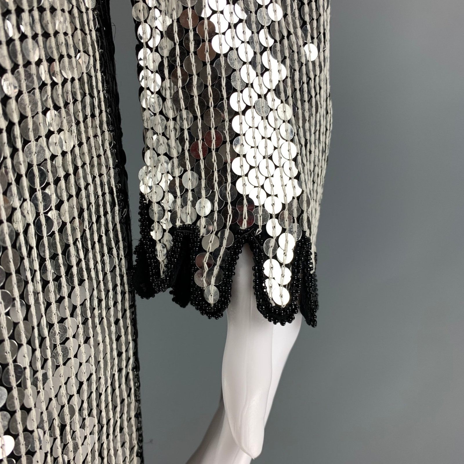 Other Size S Black Silver Sequined Shift Dress Size S / US 4 / IT 40 - 4 Thumbnail