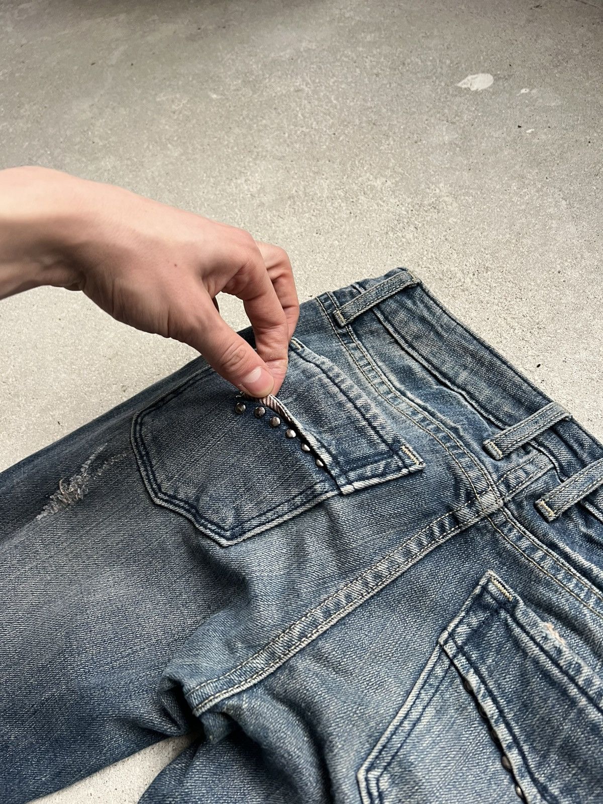 Hysteric Glamour × If Six Was Nine × Le Grande Bleu (L.G.B.) Rare Distressed Flared IfSixWasNine style jeans LGB Y2K Size 27" / US 4 / IT 40 - 10 Thumbnail