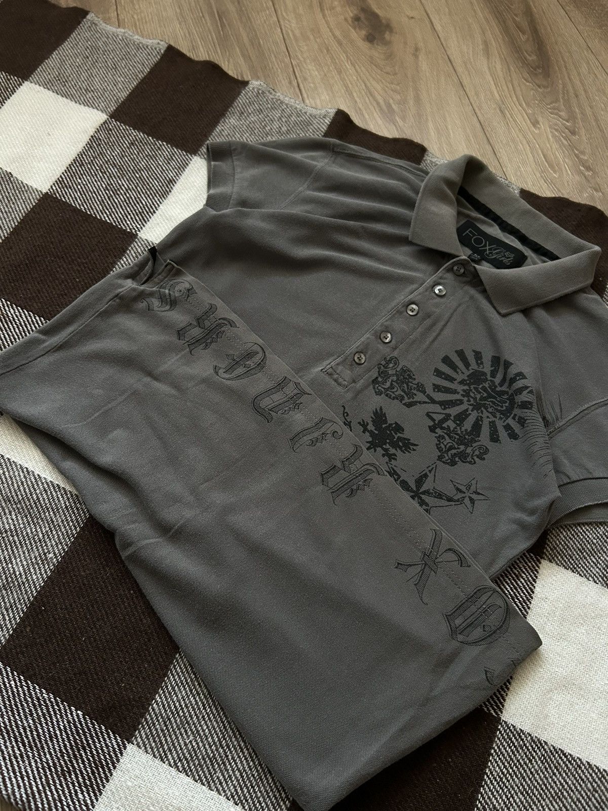 Fox Racing × Vintage Vintage Fox big logo y2k polos shirts mens Size M / US 6-8 / IT 42-44 - 2 Thumbnail