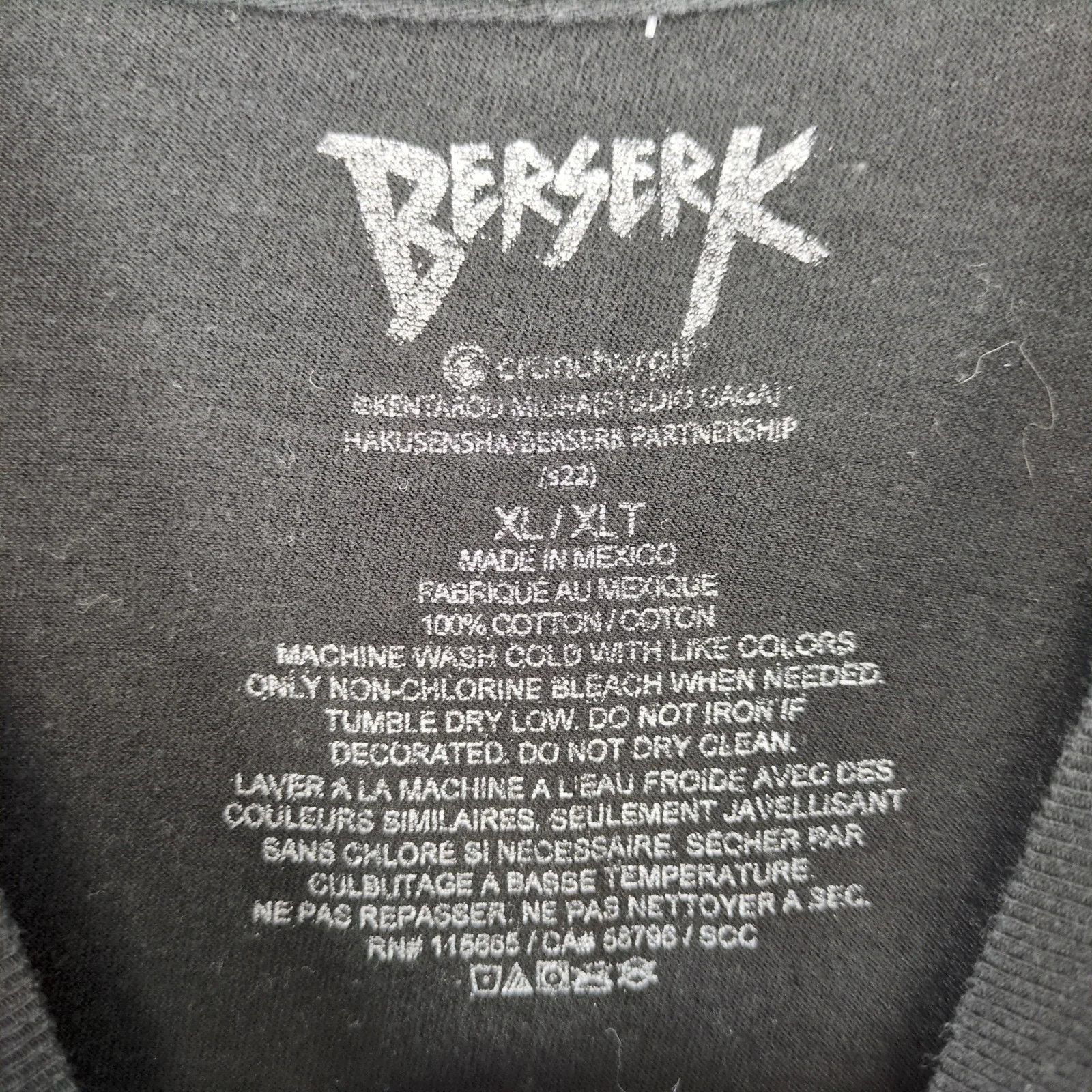 Other Berserk Anime Men's XL T-Shirt Black Swordsman Guts Manga Size US XL / EU 56 / 4 - 2 Thumbnail