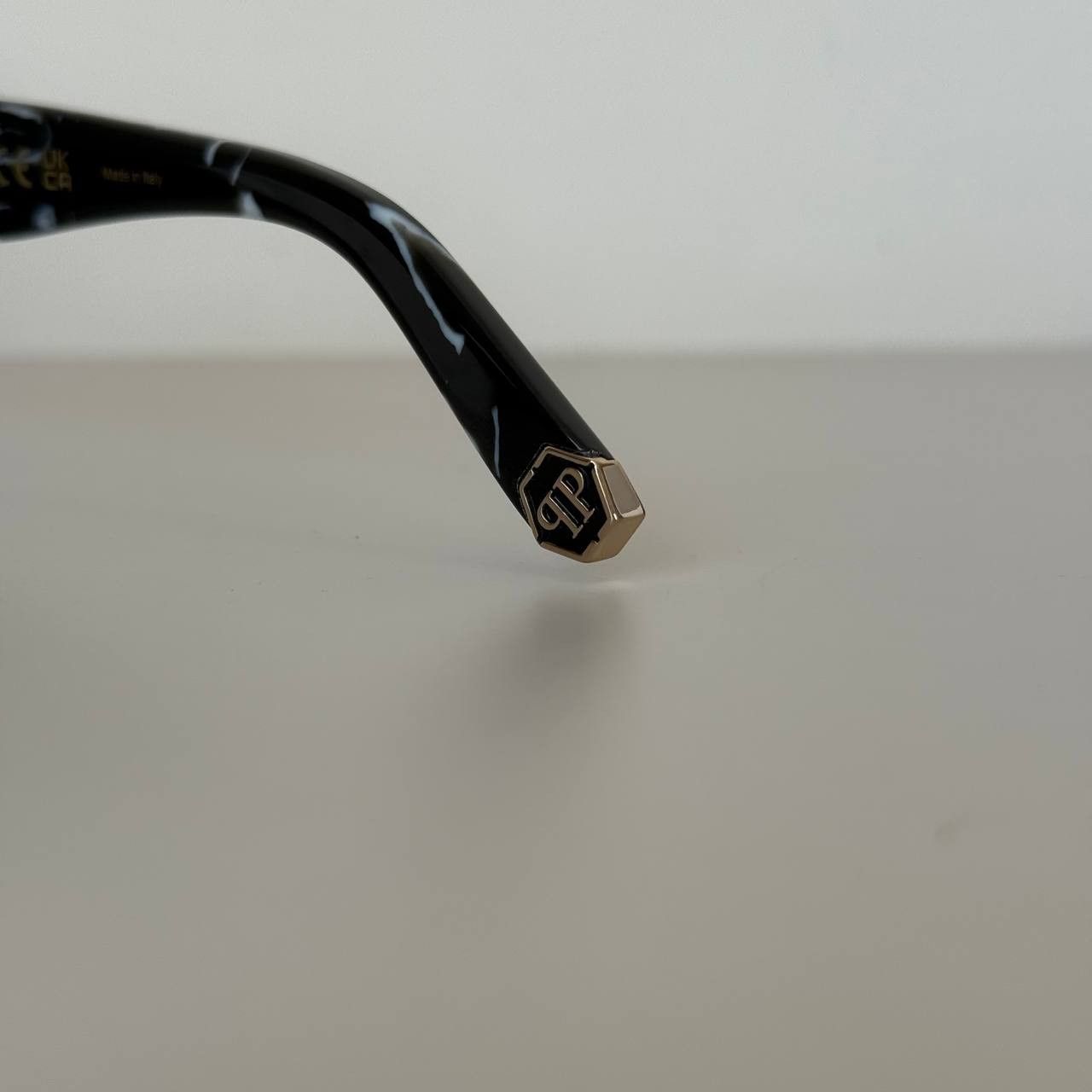 Philipp Plein Philipp Plein Hexagon SPP081 Men’s Sunglasses Marble Black Size ONE SIZE - 14 Thumbnail