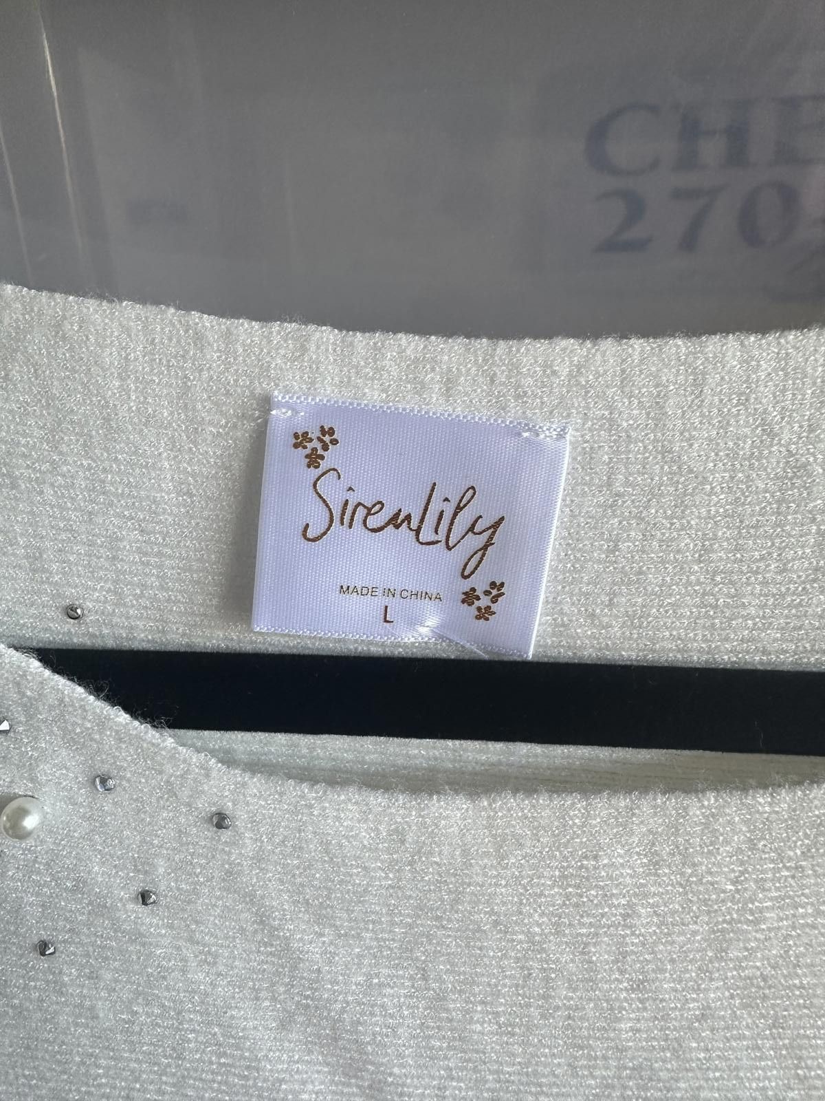 Designer Sirenlily Sweater dress with Pearl Rhinestones -L Size L / US 10 / IT 46 - 3 Thumbnail