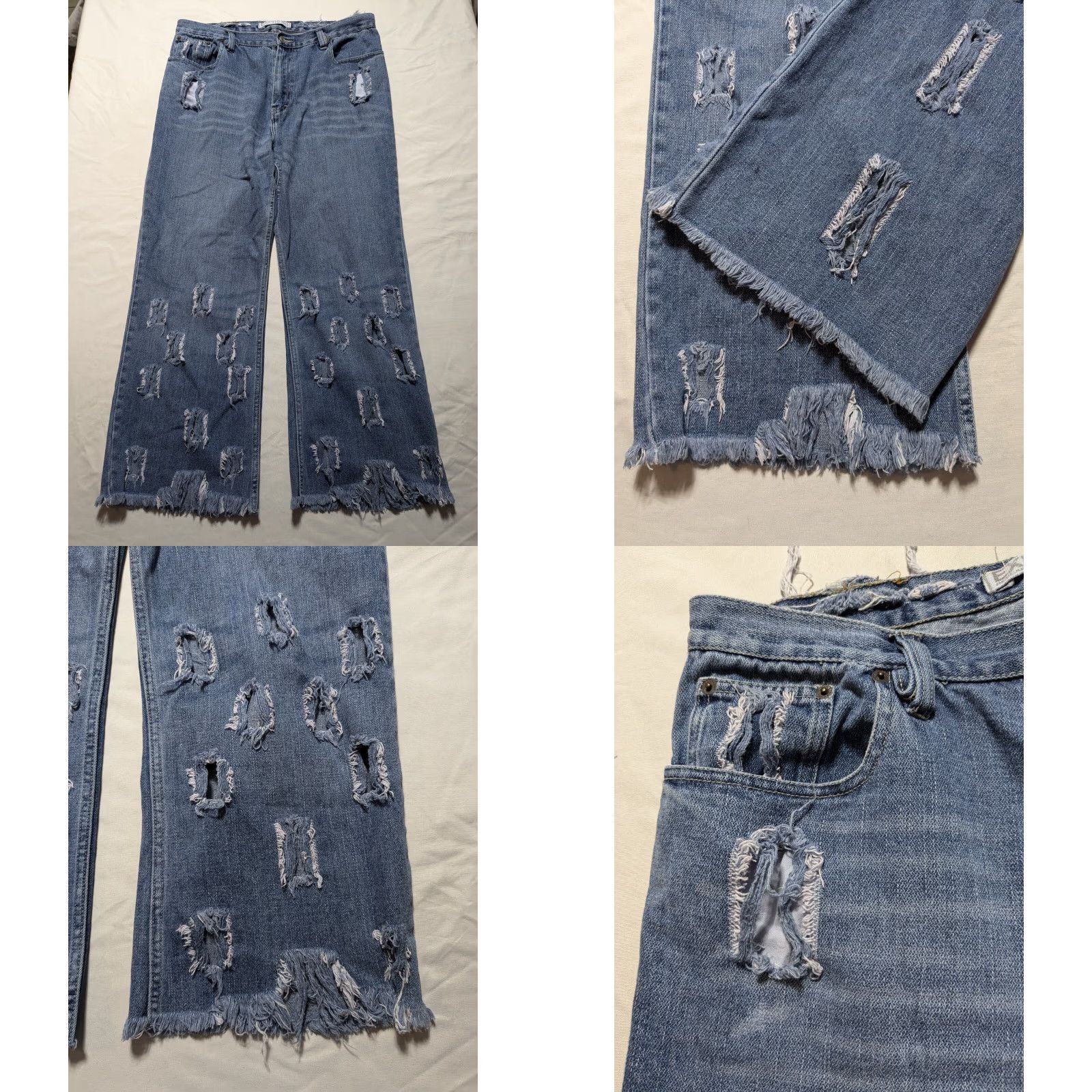 Express EXPRESS QUINCE 36X30 Distressed Denim Blue Jeans Shirt? Lounge? Size US 36 / EU 52 - 9 Thumbnail