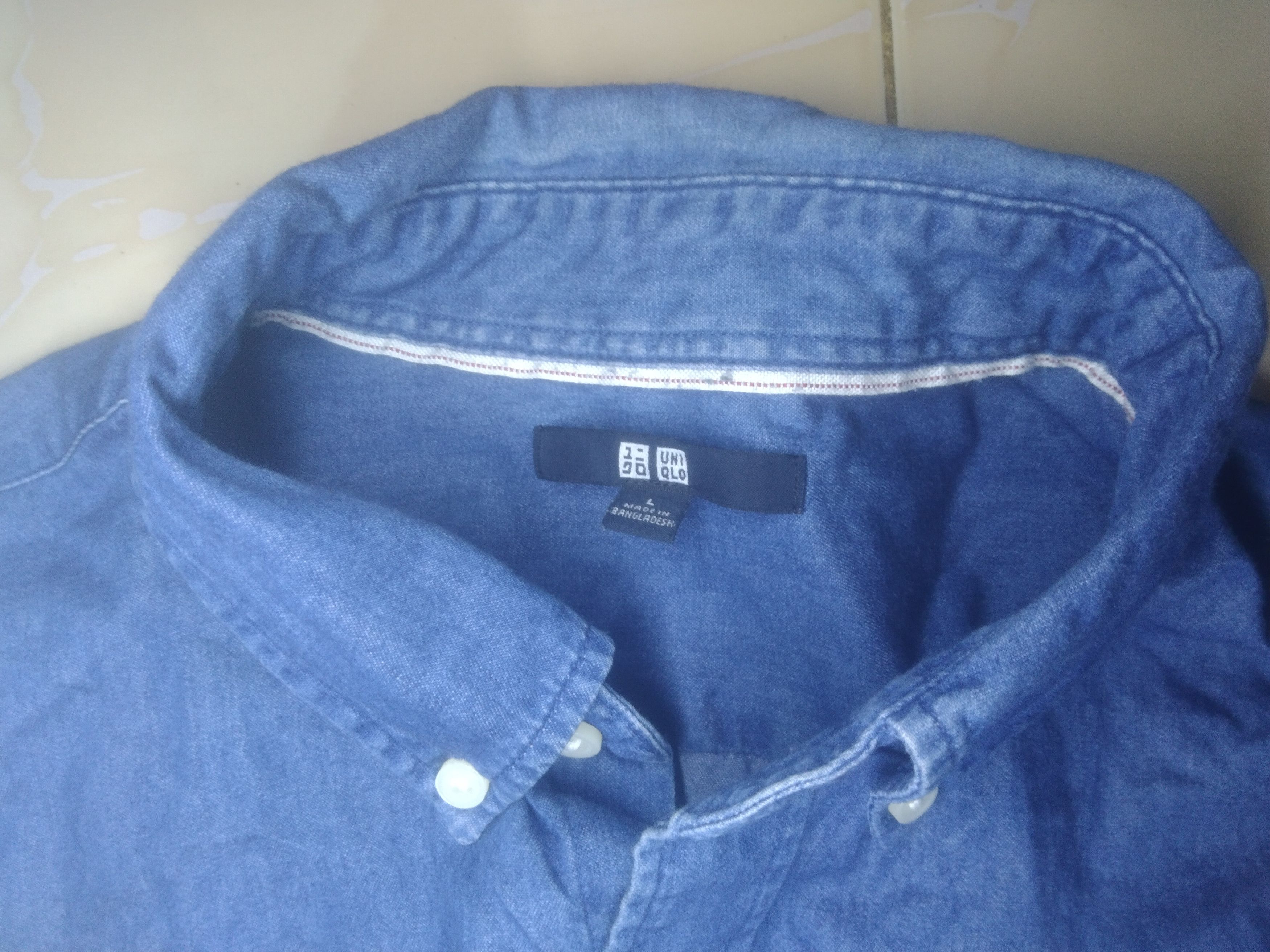 Japanese Brand × Self Edge × Uniqlo Uniqlo long sleeve denim shirt Size US L / EU 52-54 / 3 - 4 Thumbnail