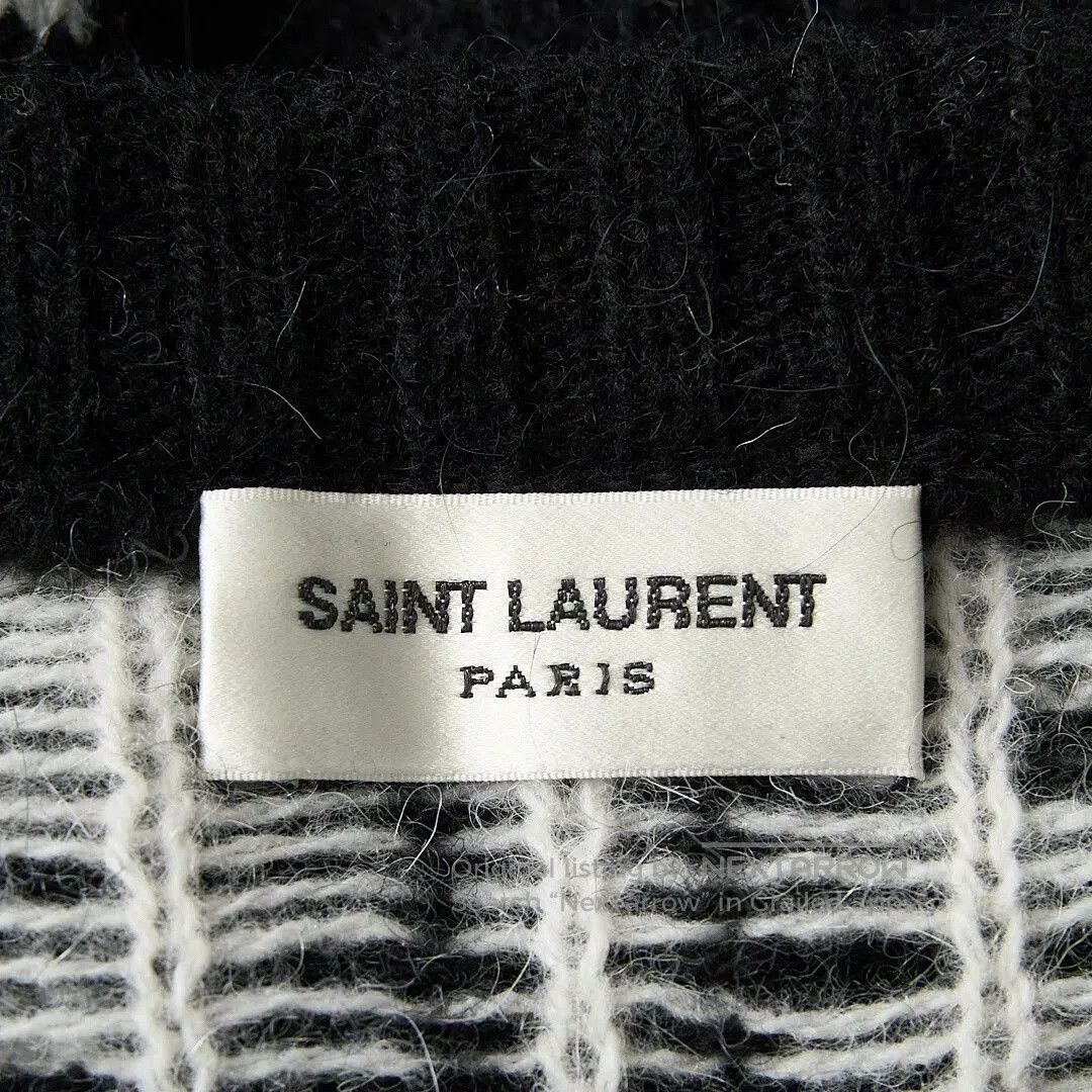 Saint Laurent Paris Saint Laurent Men's Black Zigzag Sweater. Size US M / EU 48-50 / 2 - 6 Thumbnail