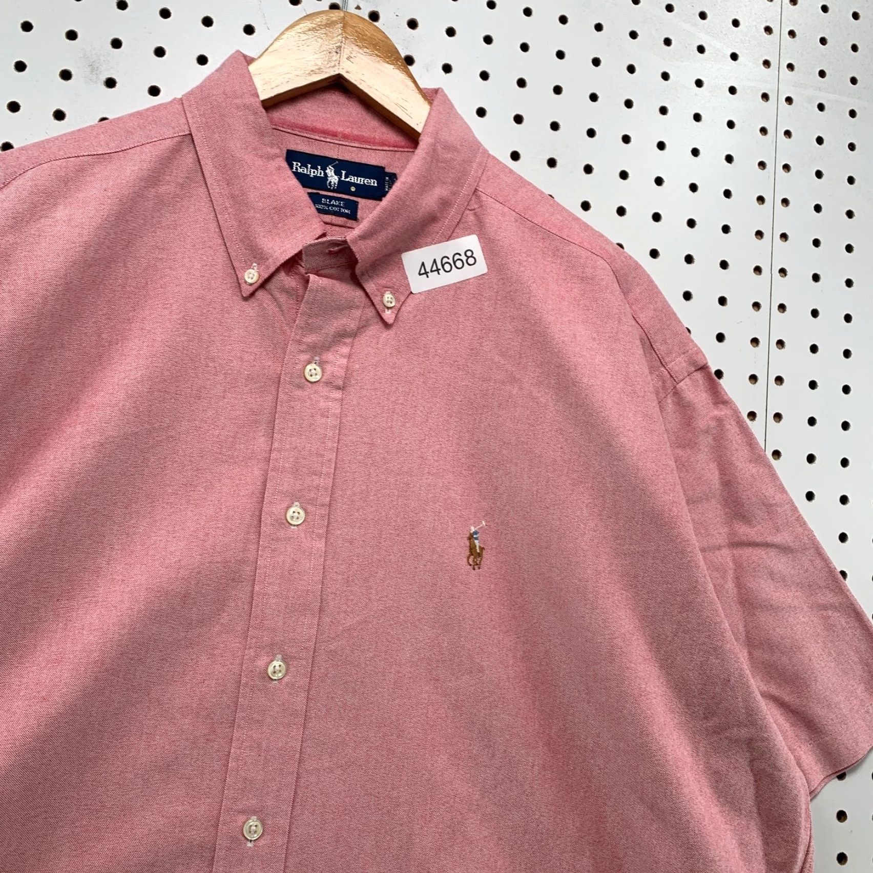 Polo Ralph Lauren Ralph Lauren Blake Button Shirt Mens XL Pink Cotton Short Sleeve Pony Preppy Size US XL / EU 56 / 4 - 5 Thumbnail