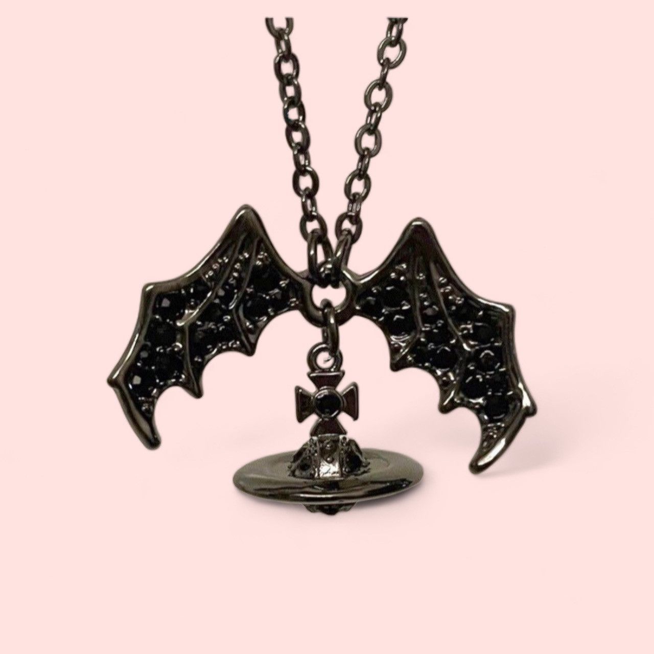 Pre-owned Vivienne Westwood Bat Necklace In Black