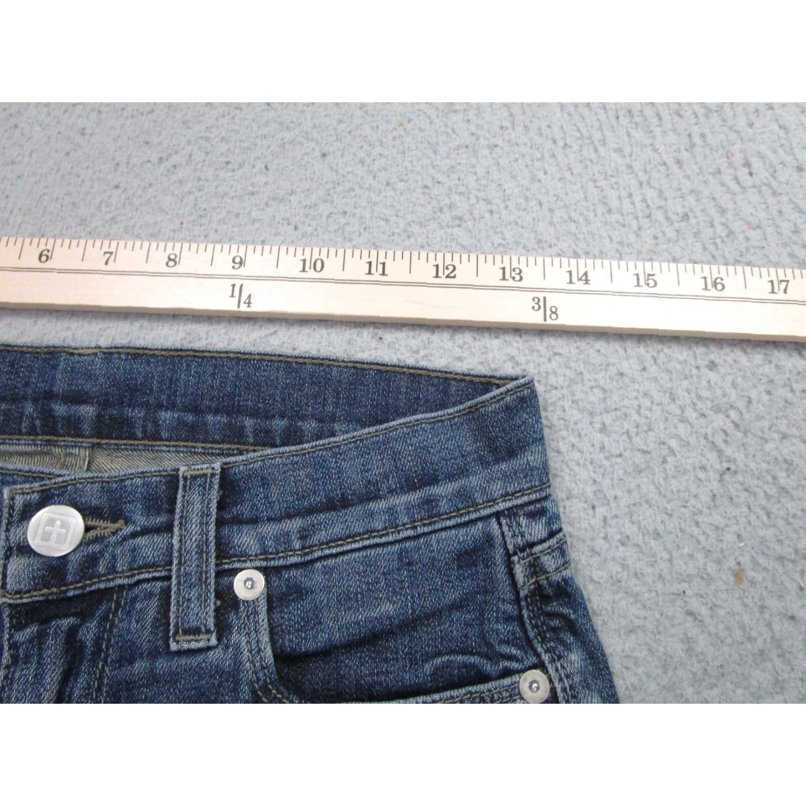 Ksubi Ksubi Jeans Womens 24 Blue Spray On Horizon Destroy Skinny Ankle Zip Size 42" / US 20 - 7 Thumbnail