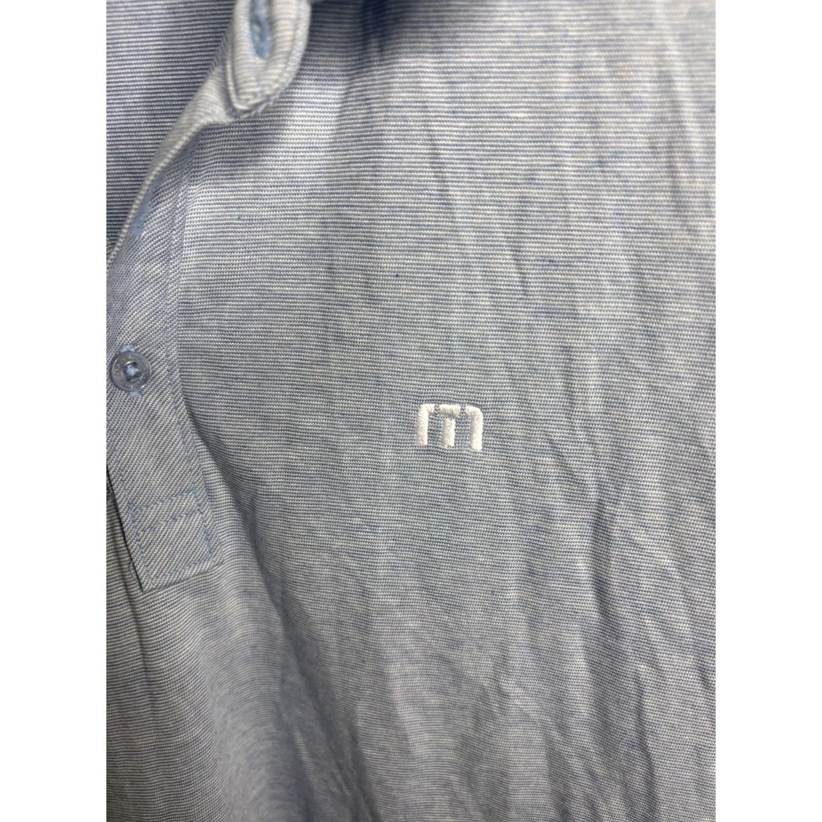 TravisMathew Travis Mathew Polo Shirt Mens Medium Blue Golf The Guitar Hotel Logo Pima Cotton Size US M / EU 48-50 / 2 - 2 Thumbnail