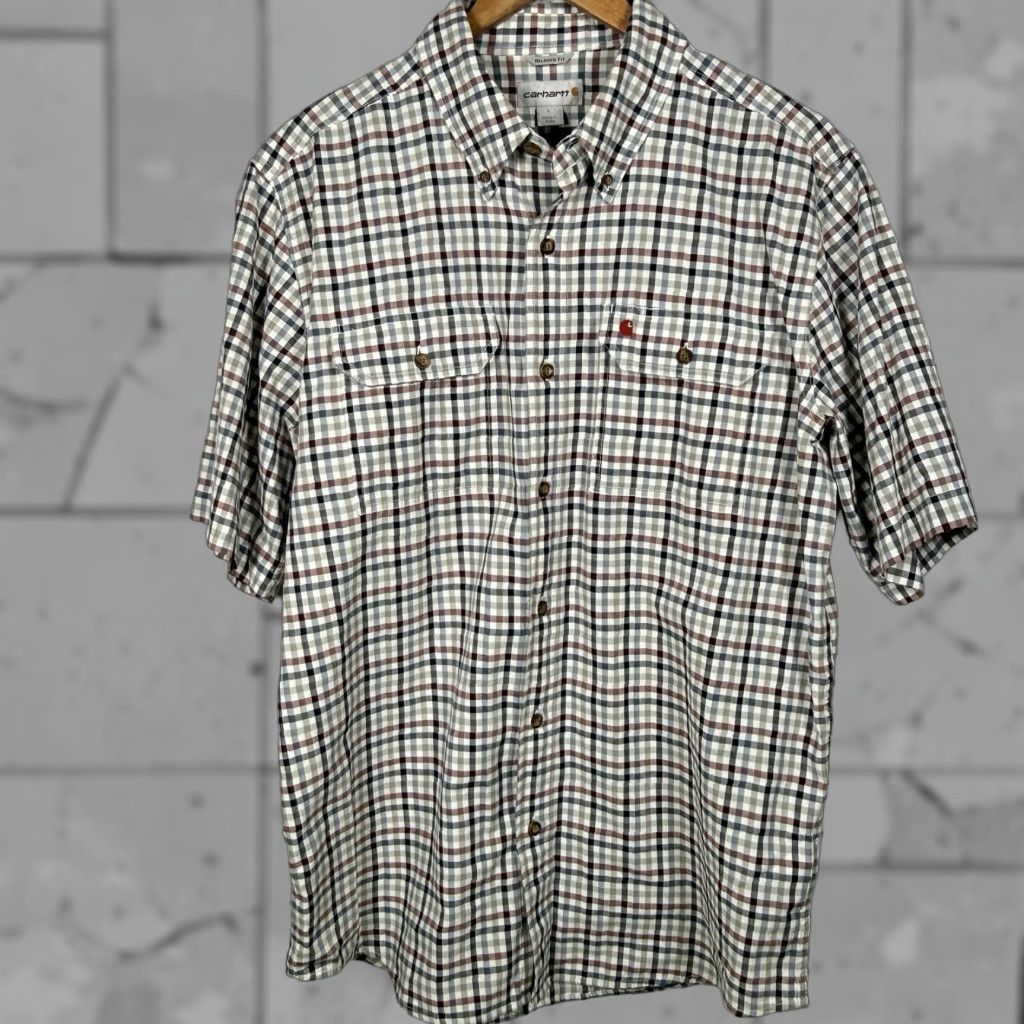 Carhartt Carhartt Shirt Plaid Short Sleeve Button-Down Mens L Multicolor Button-Up Regular Size Size US L / EU 52-54 / 3 - 1 Thumbnail
