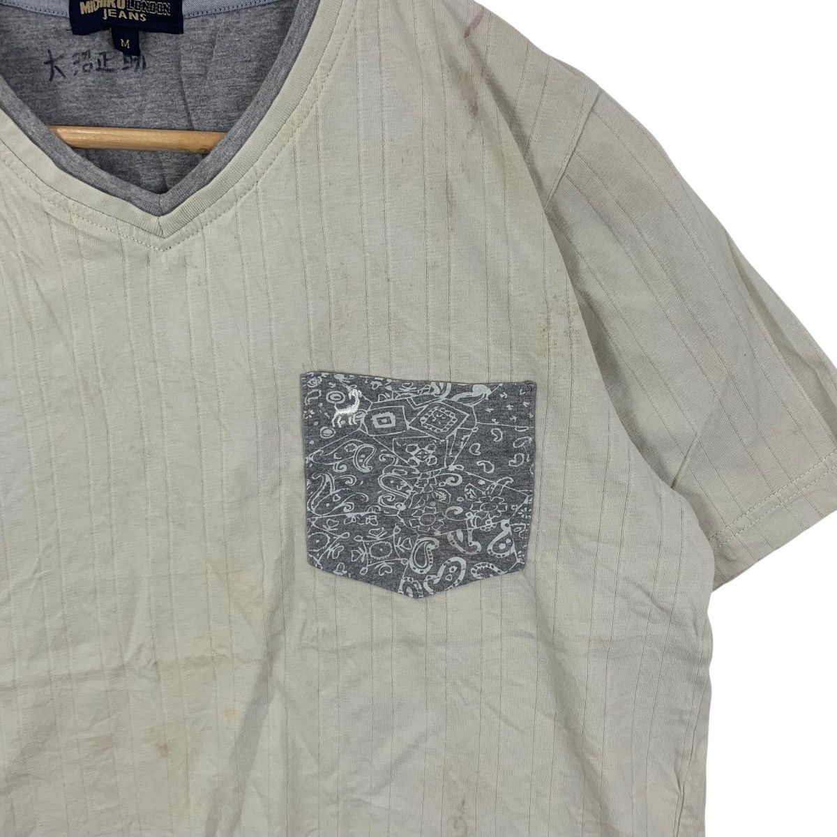 Vintage Vintage MICHIKO LONDON JEANS Paisley Pocket Tee Shirt Top V Size M / US 6-8 / IT 42-44 - 6 Thumbnail