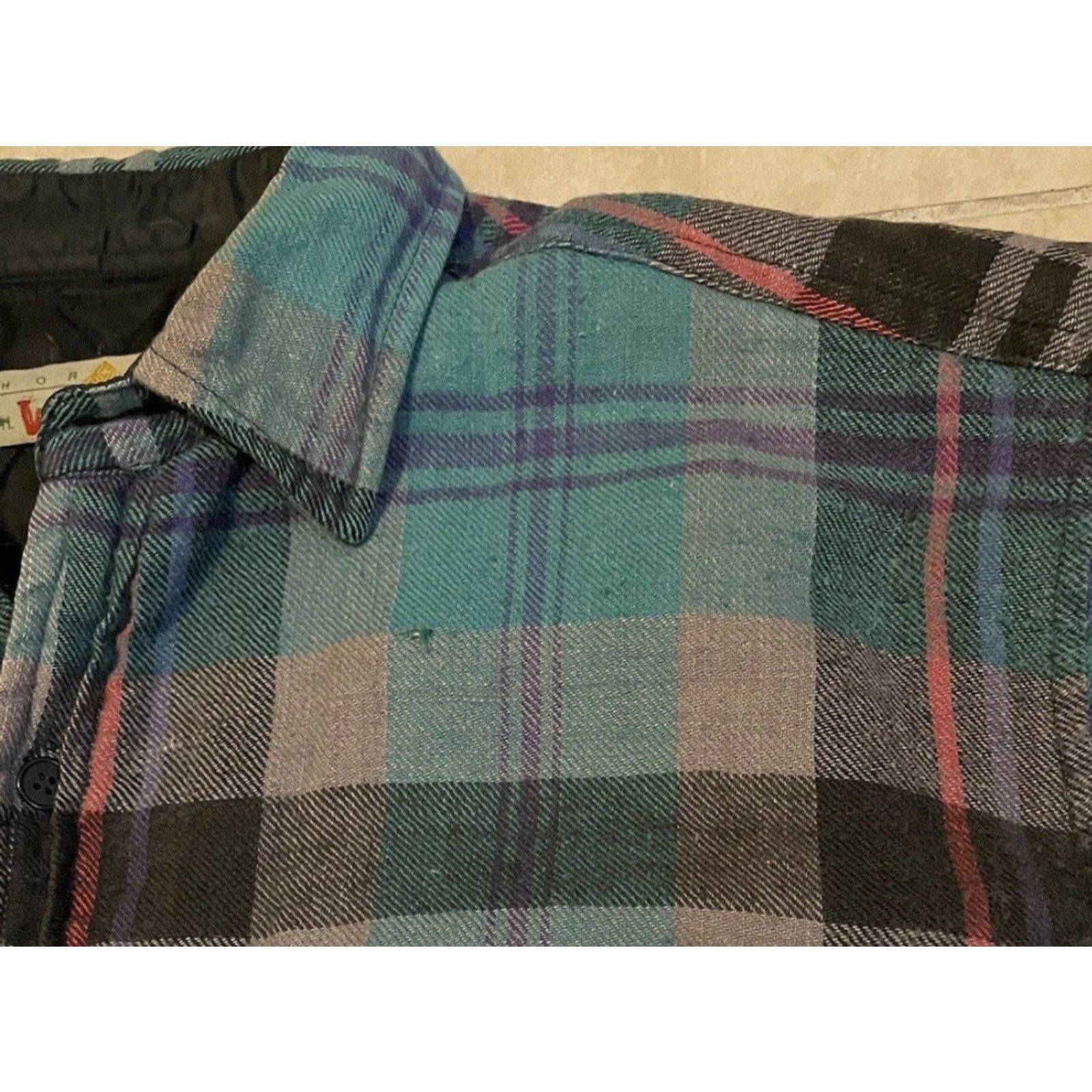 Quiksilver VINTAGE 90s Anchor Blue Faded Flannel Jacket L Surf Skate OP Rusty Gotcha Grunge Y2K Ocean Pacific OP Jacket Men Green Size L Size US L / EU 52-54 / 3 - 4 Thumbnail
